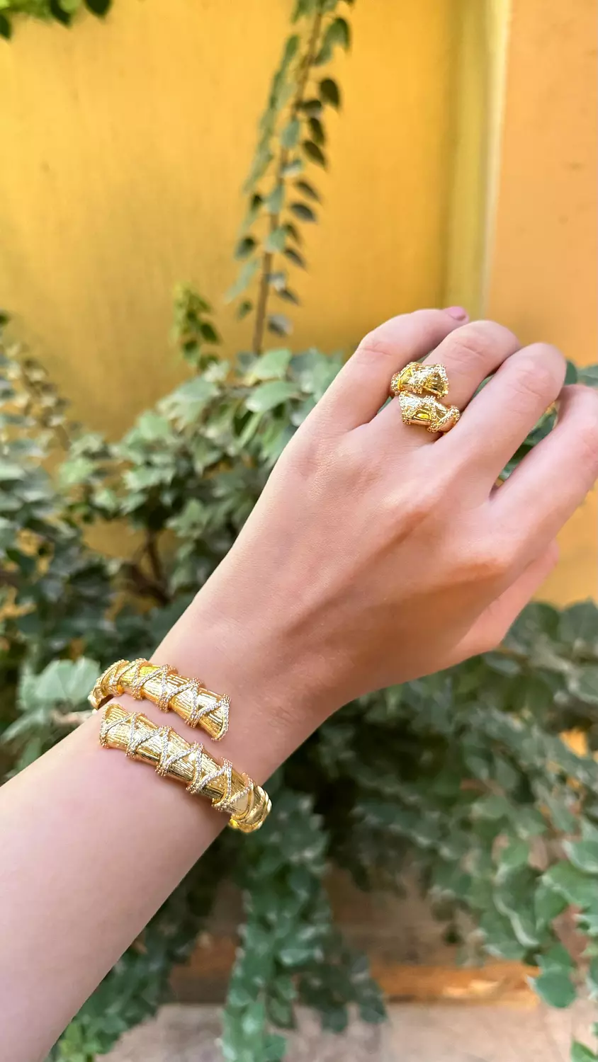 Pure gold ring & bangle image