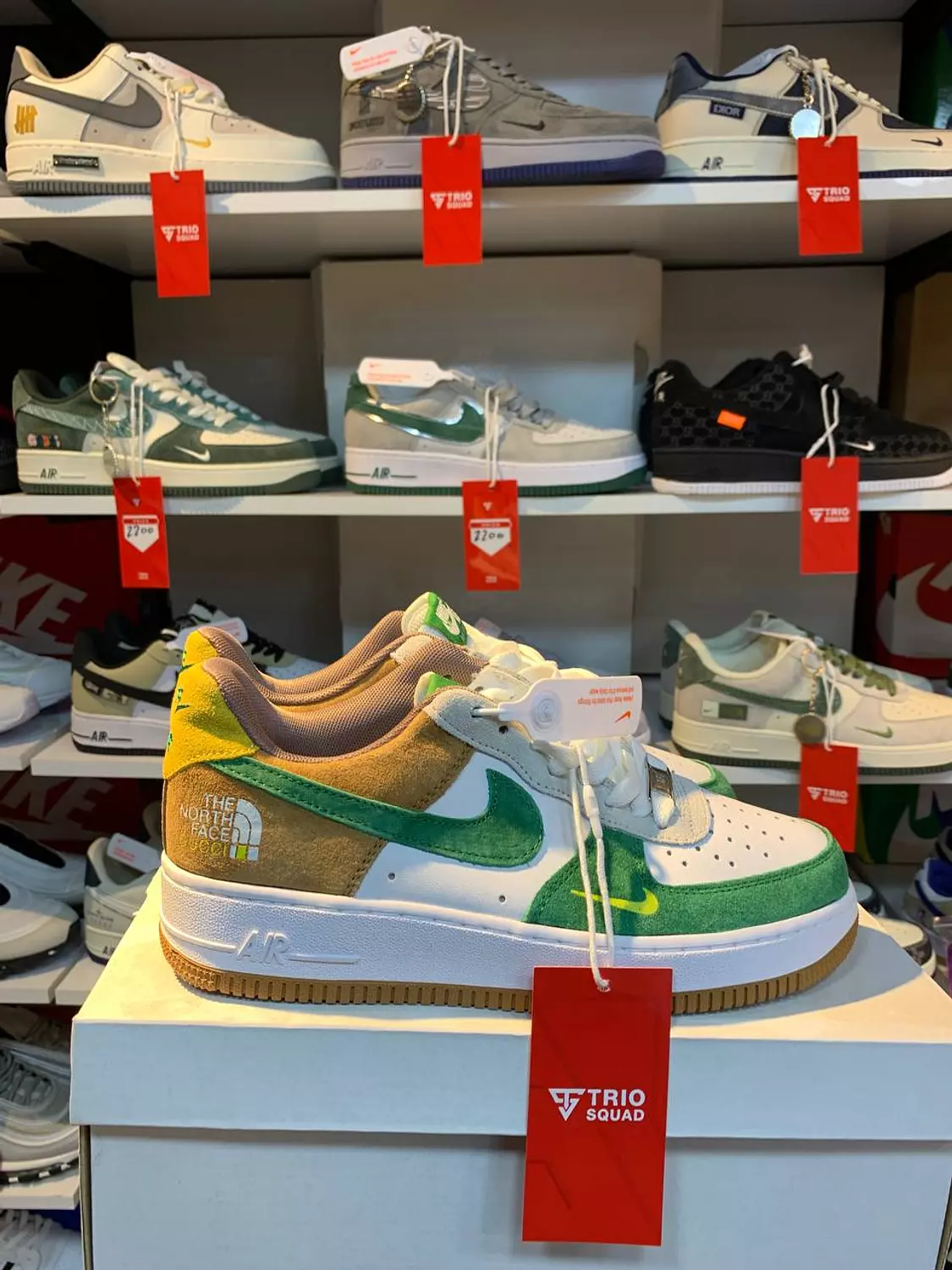 Nike air force 1 gucci & northface brown edition 1