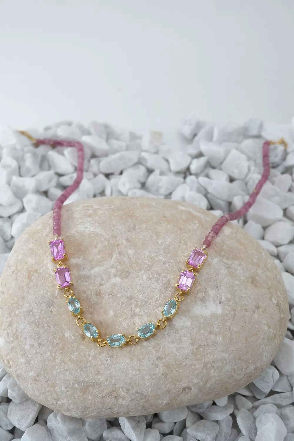Pink & Light Blue Choker image