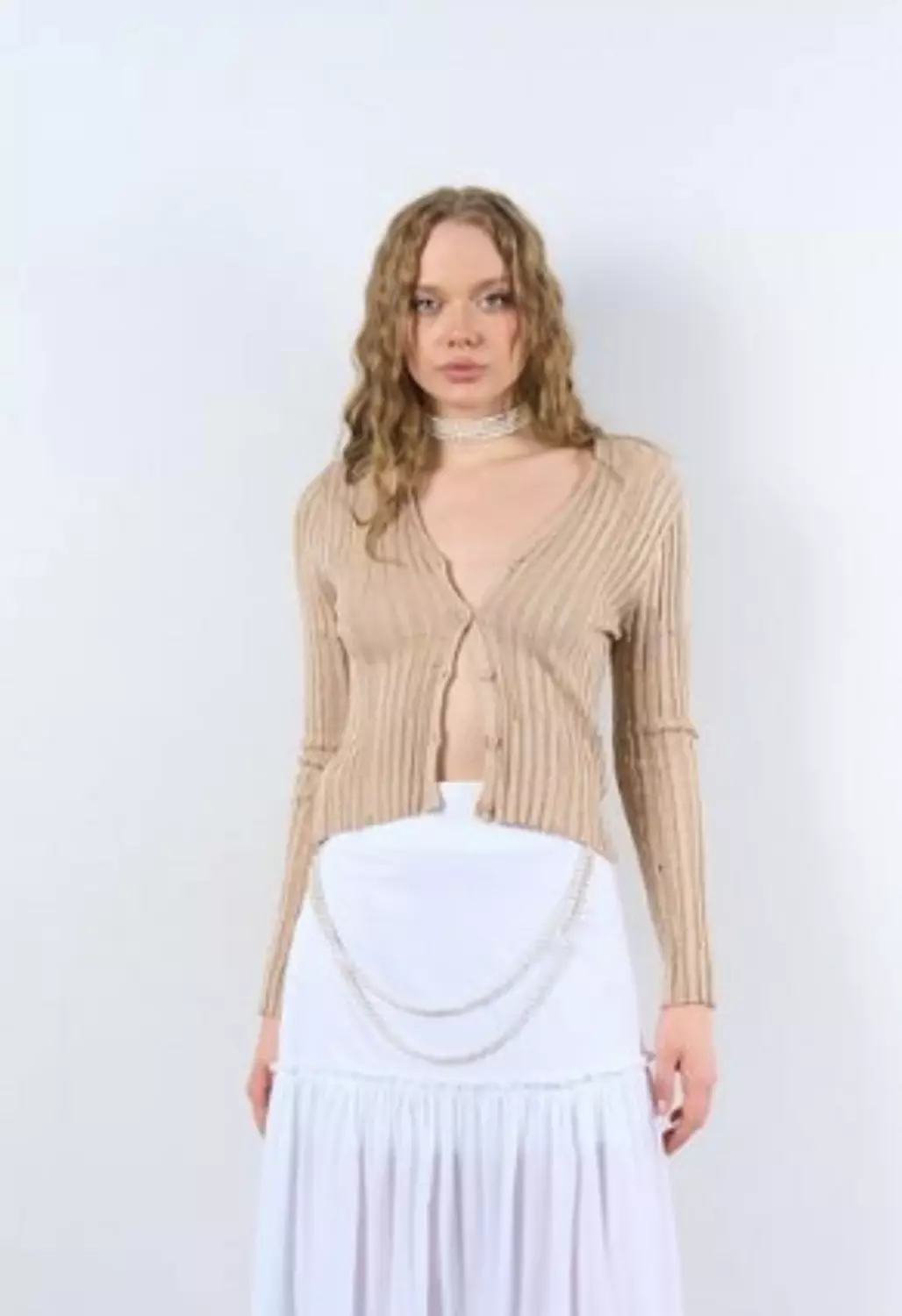 Knit Crop Cardigan hover image