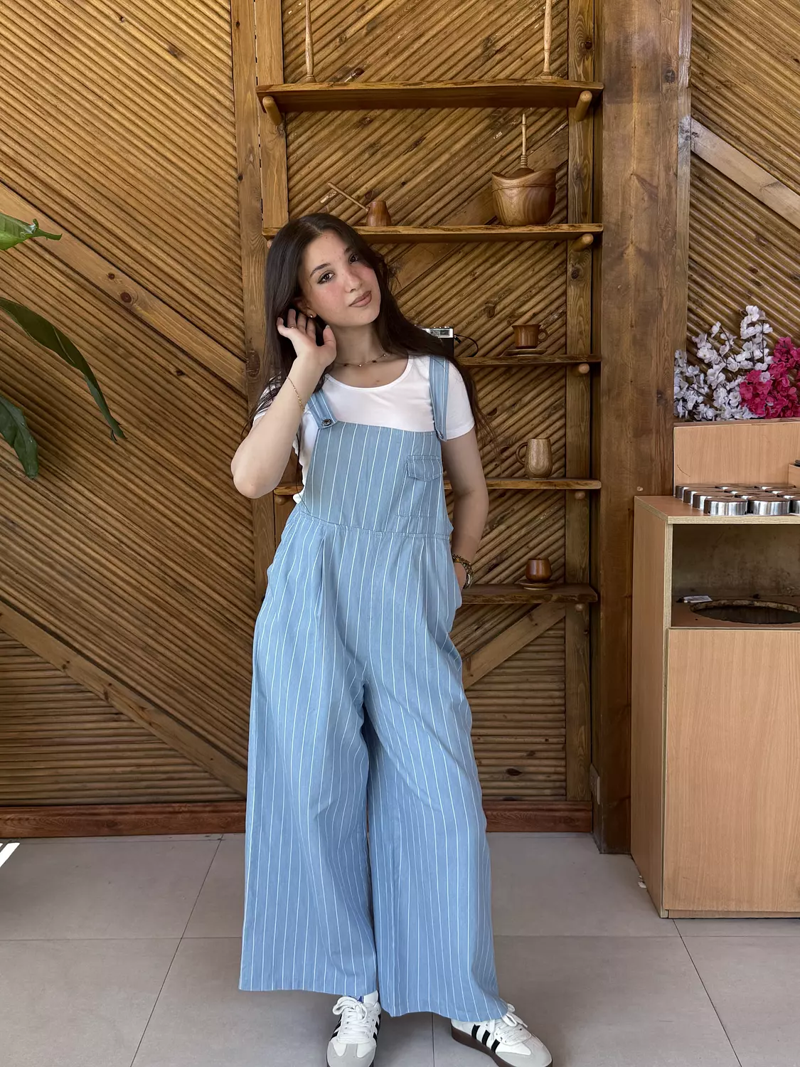 “Light Denim Cotton Jumpsuit” image