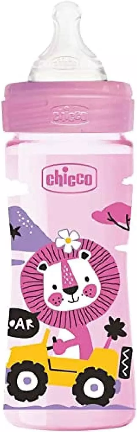 CHICCO WELL-BEING FEEDING BOTTLE 250 ML +2M PINK image
