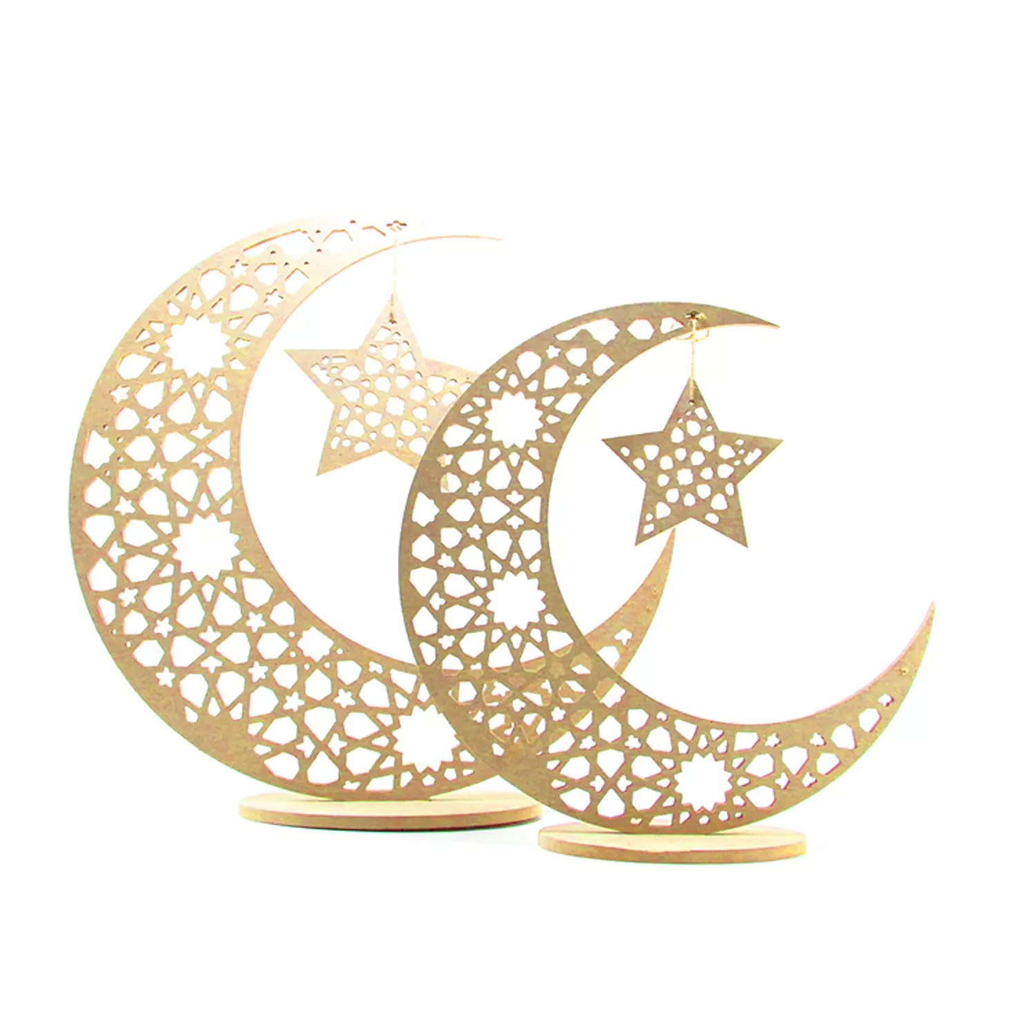 Wooden crescent and star
