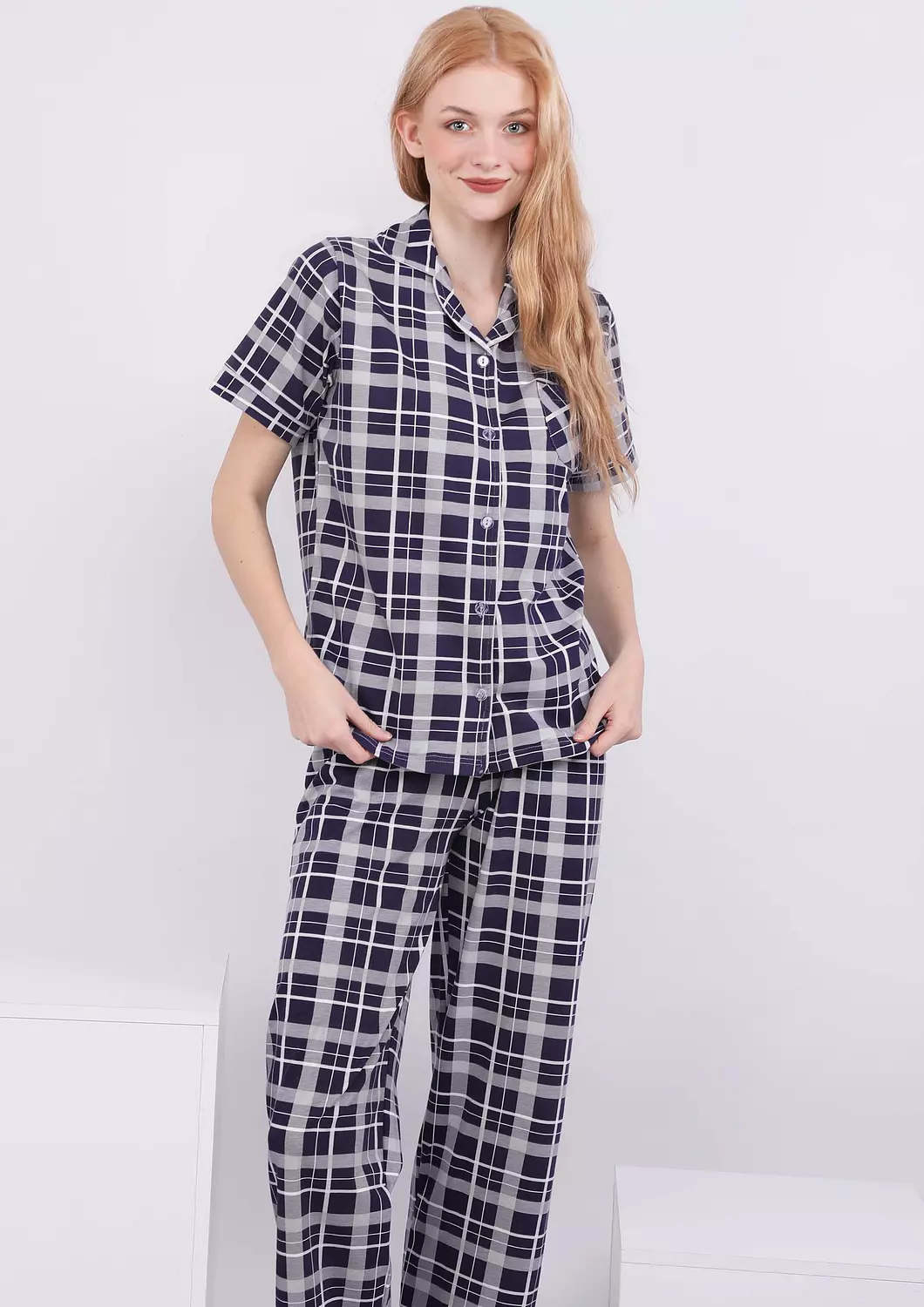 S420 COZY CLASSIC FULL-LENGTH PANTS PAJAMA SET image