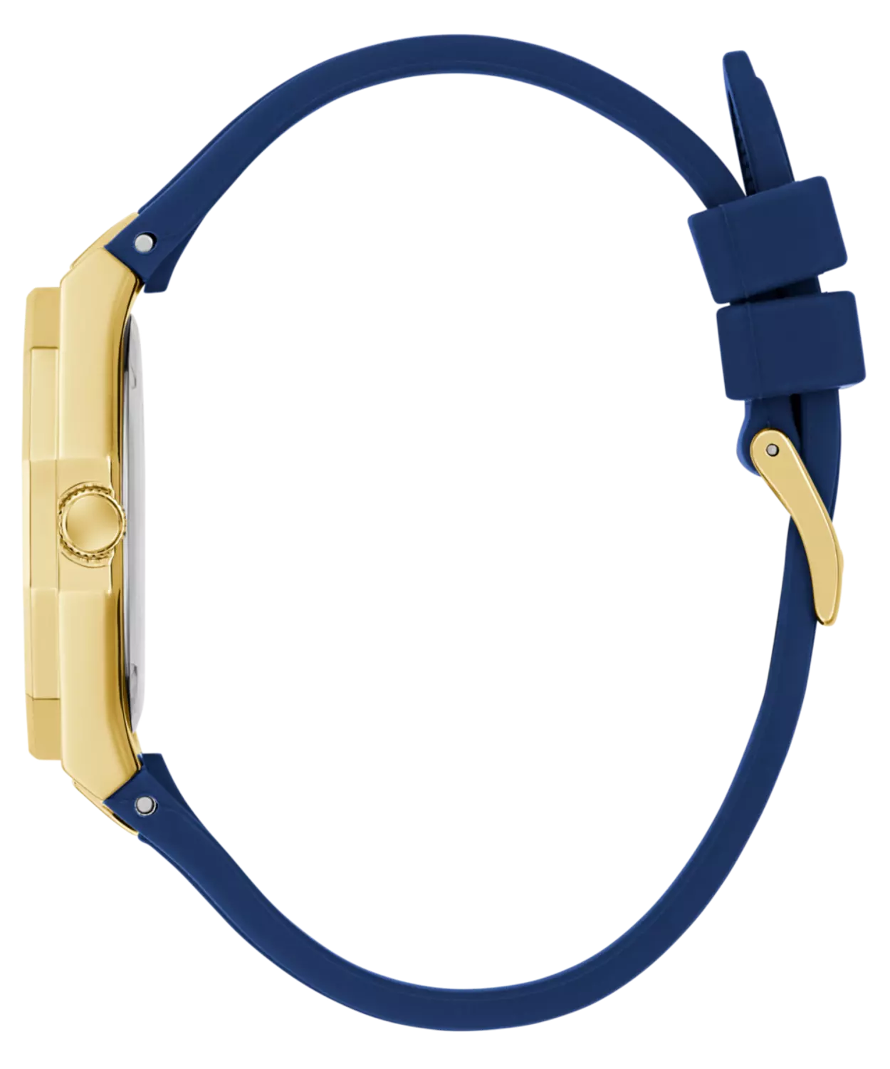 GUESS Ladies Blue Gold Tone Analog Watch 1