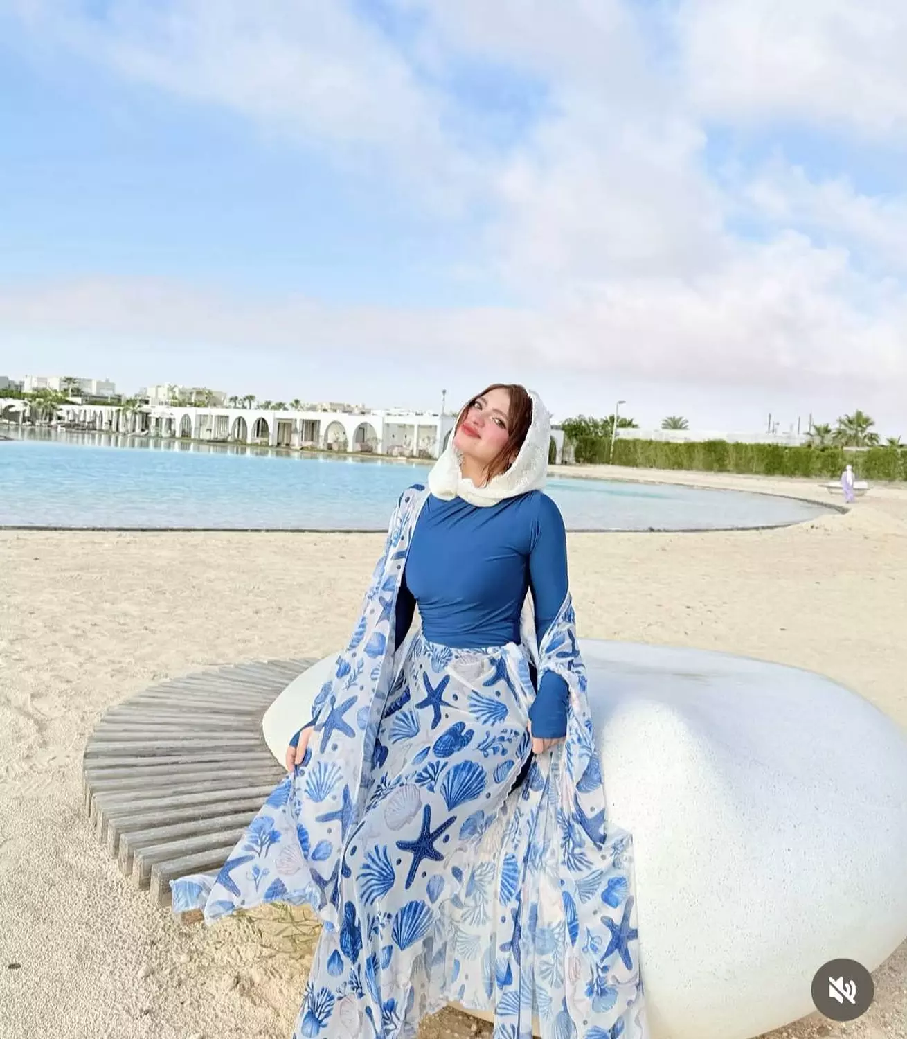 Seashell blue burkini