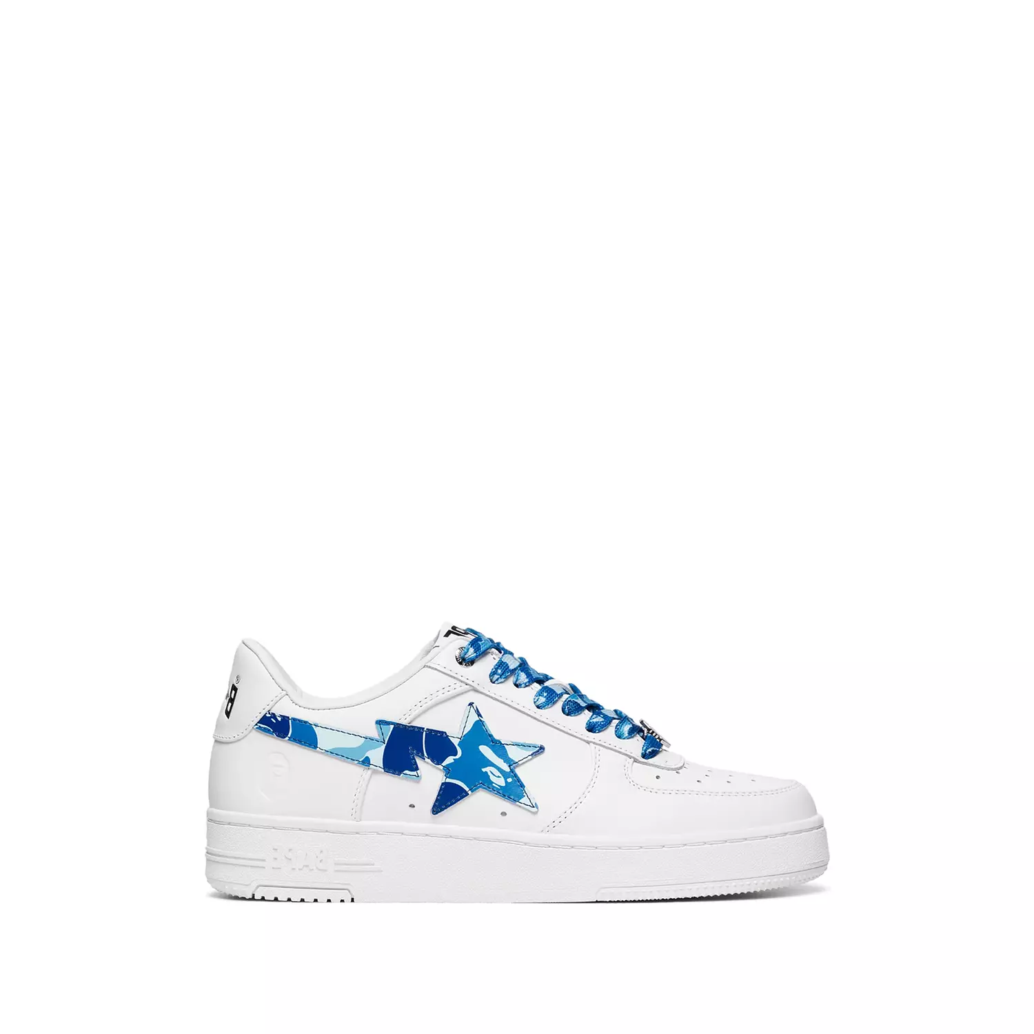 A Bathing Ape Bape Sta Low sneakers in the "ABC Camo Pack - Blue" image