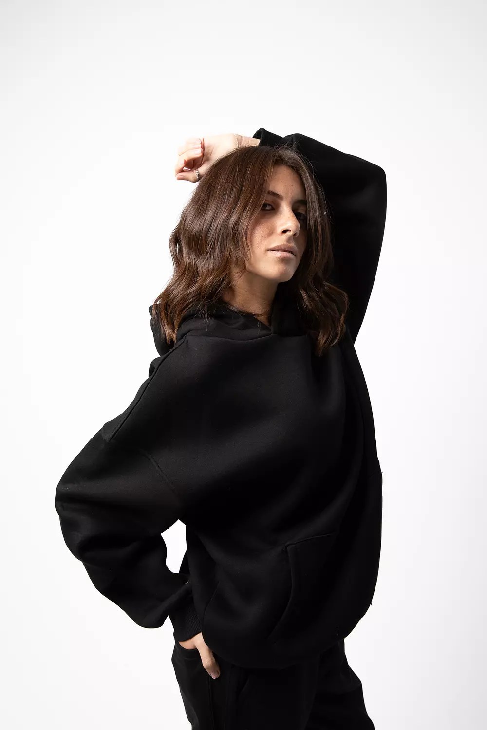 Oversized Black Hoodie – Classic Bold 2