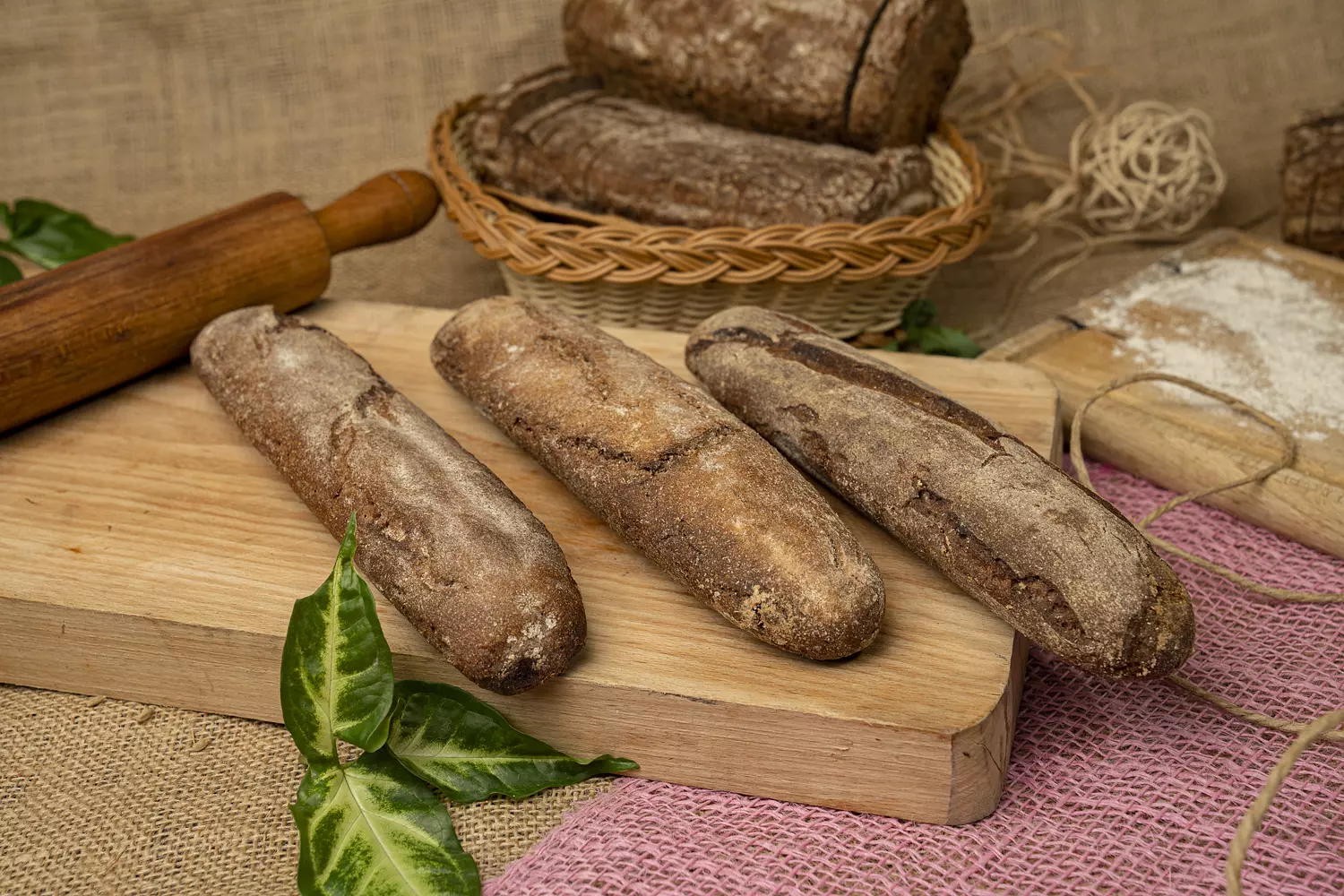 90% Organic Rye Half Baguette (Pack of 3; each 200g)  2