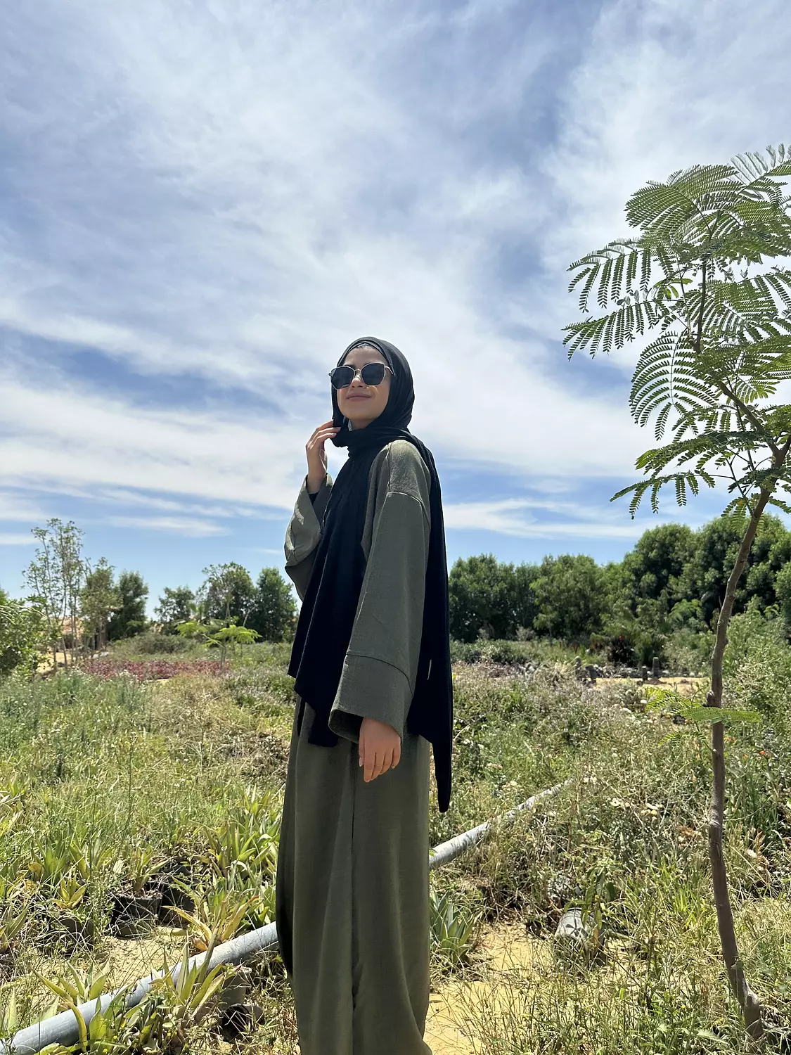 Nature Wrapped Dress - Dark Green 1