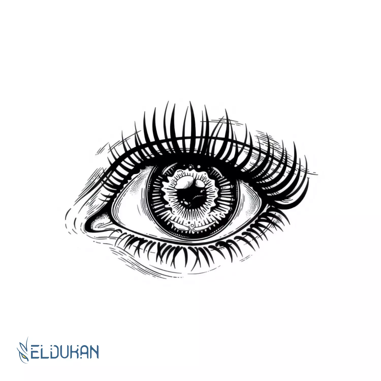 B&W eye sticker | Eldukan Gallery