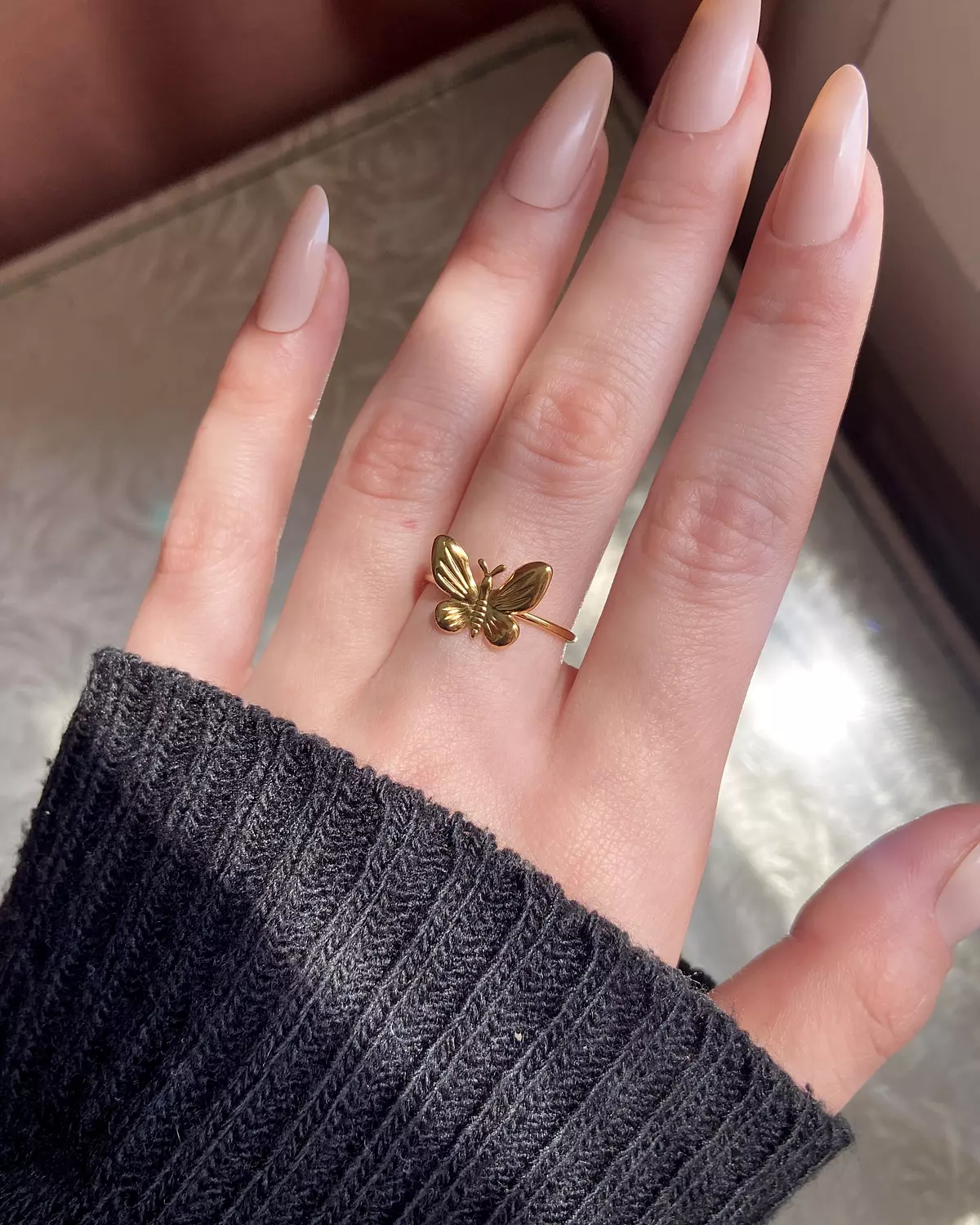 Gold butterfly ring 🦋✨ 2