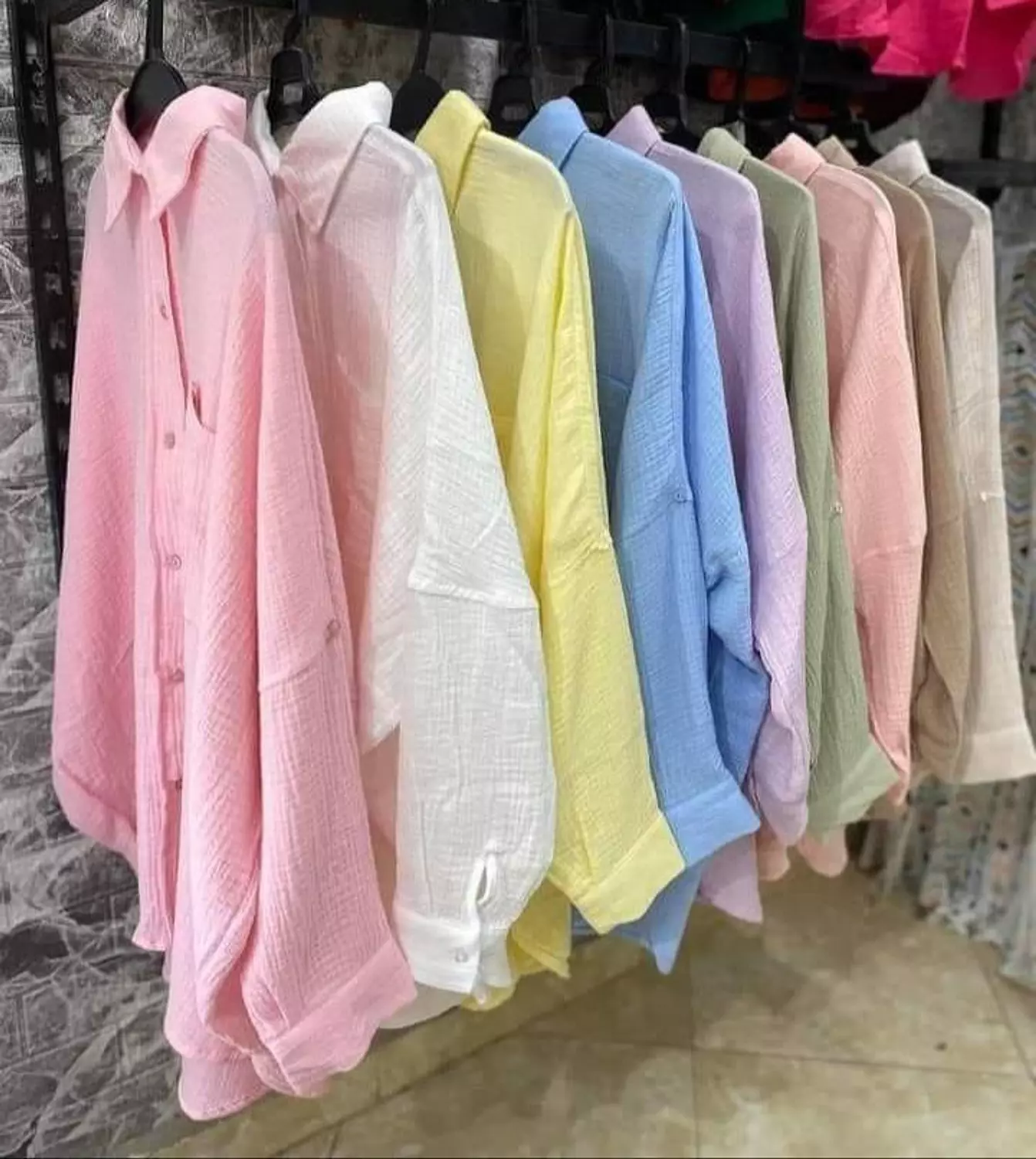 Oversized Crinkled Shirt | Lightweight Summer Button-Down 1