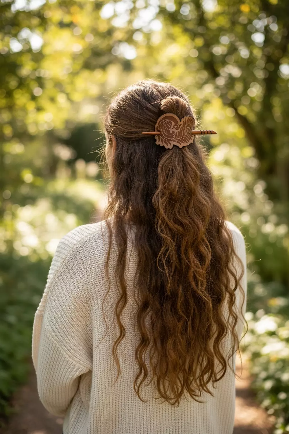 Peacock Hair Barrette image