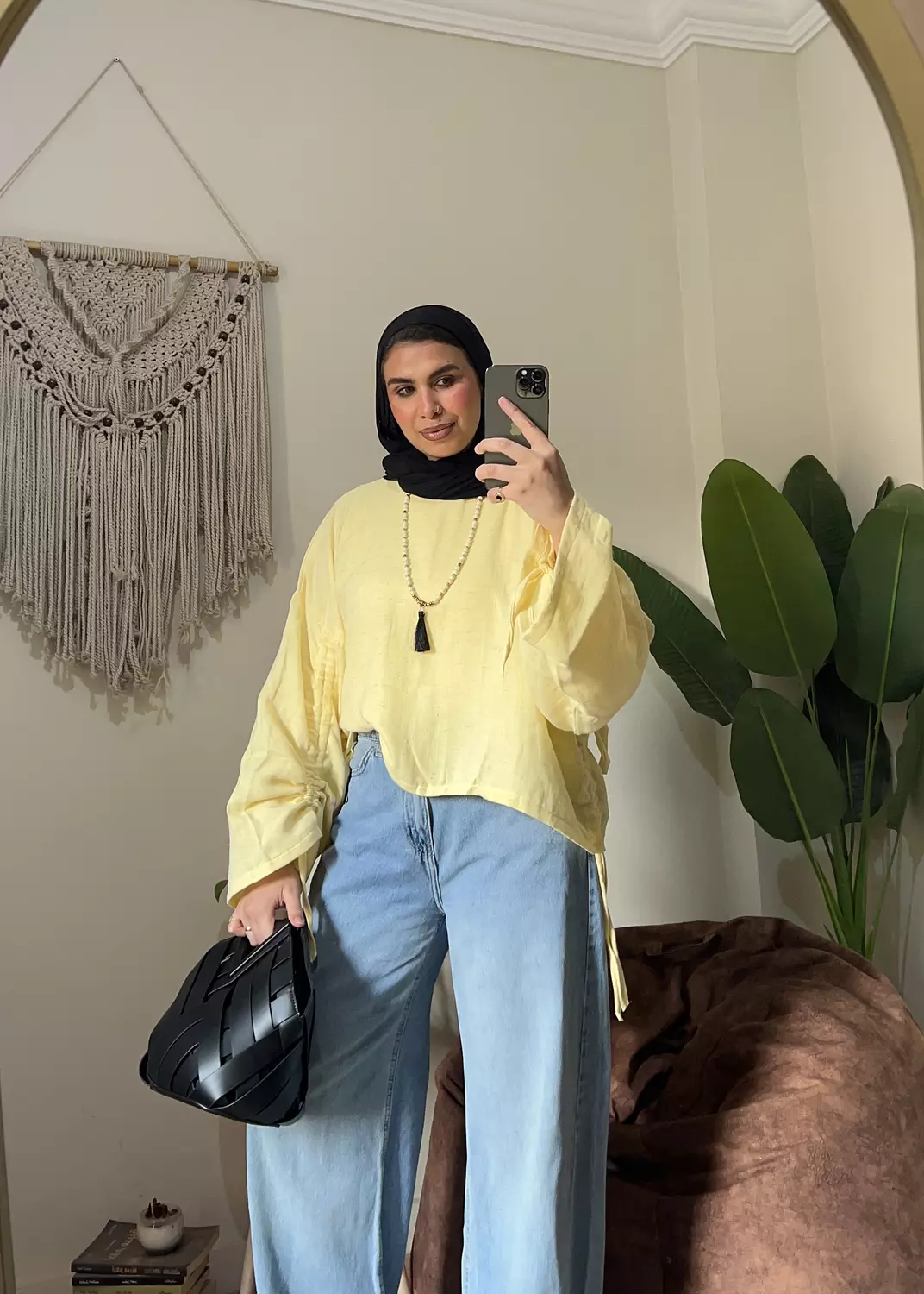 Elastic blouse  in yellow 1