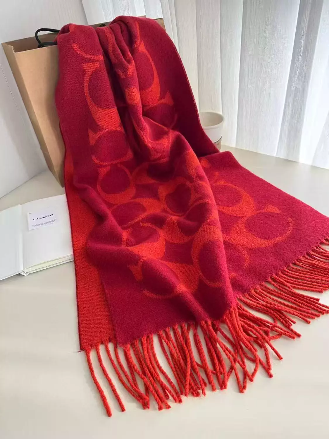 Red coach scarf 2