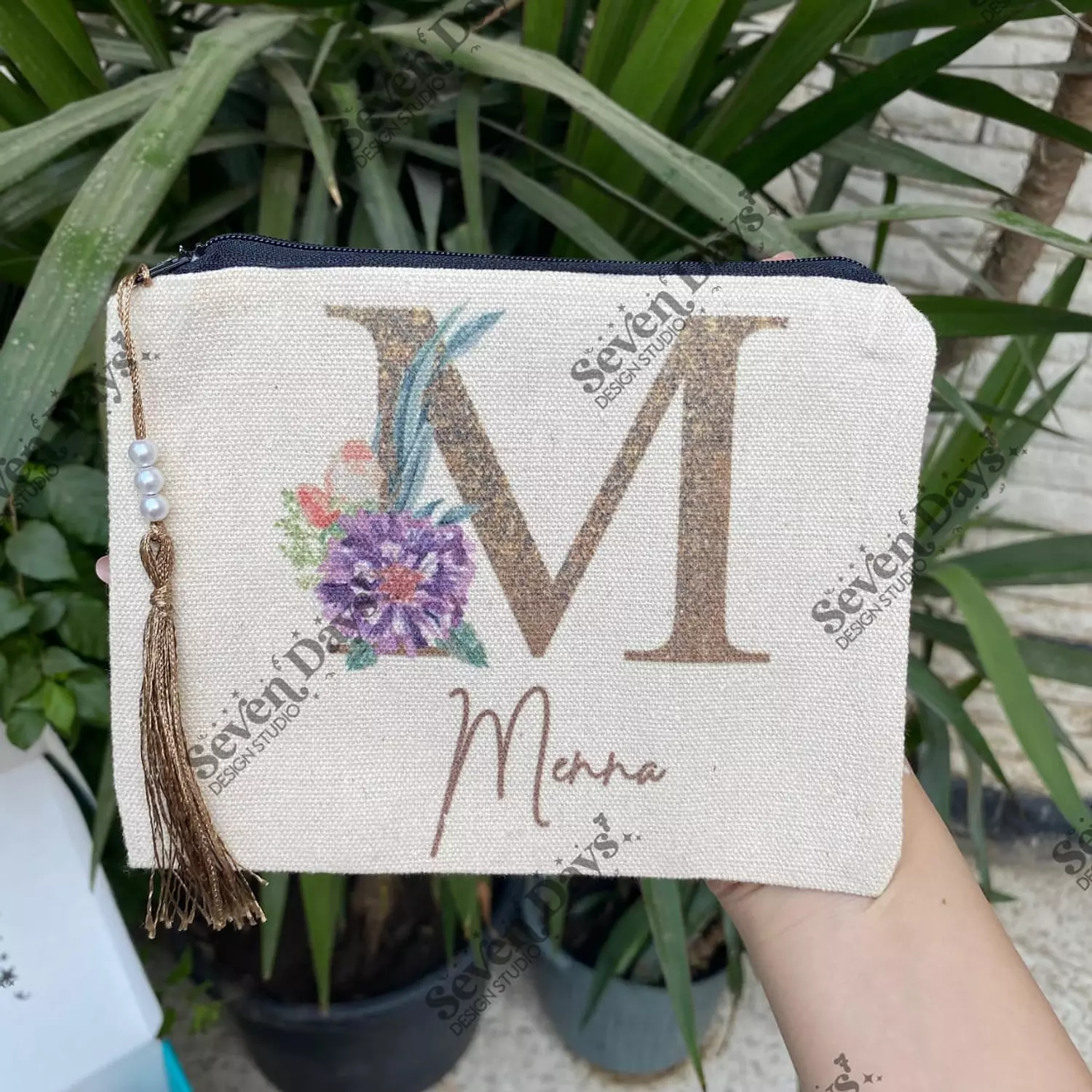 Gold Letters Flowers Gift Box  4