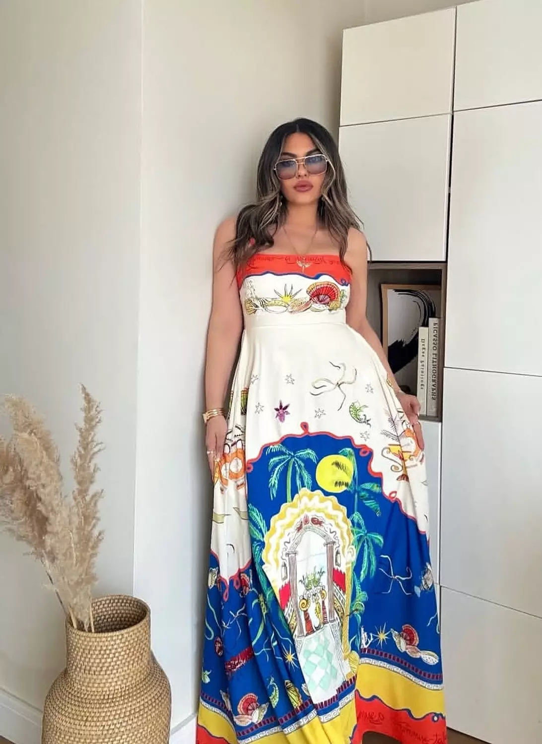 Orange maxi Alemais dress 9