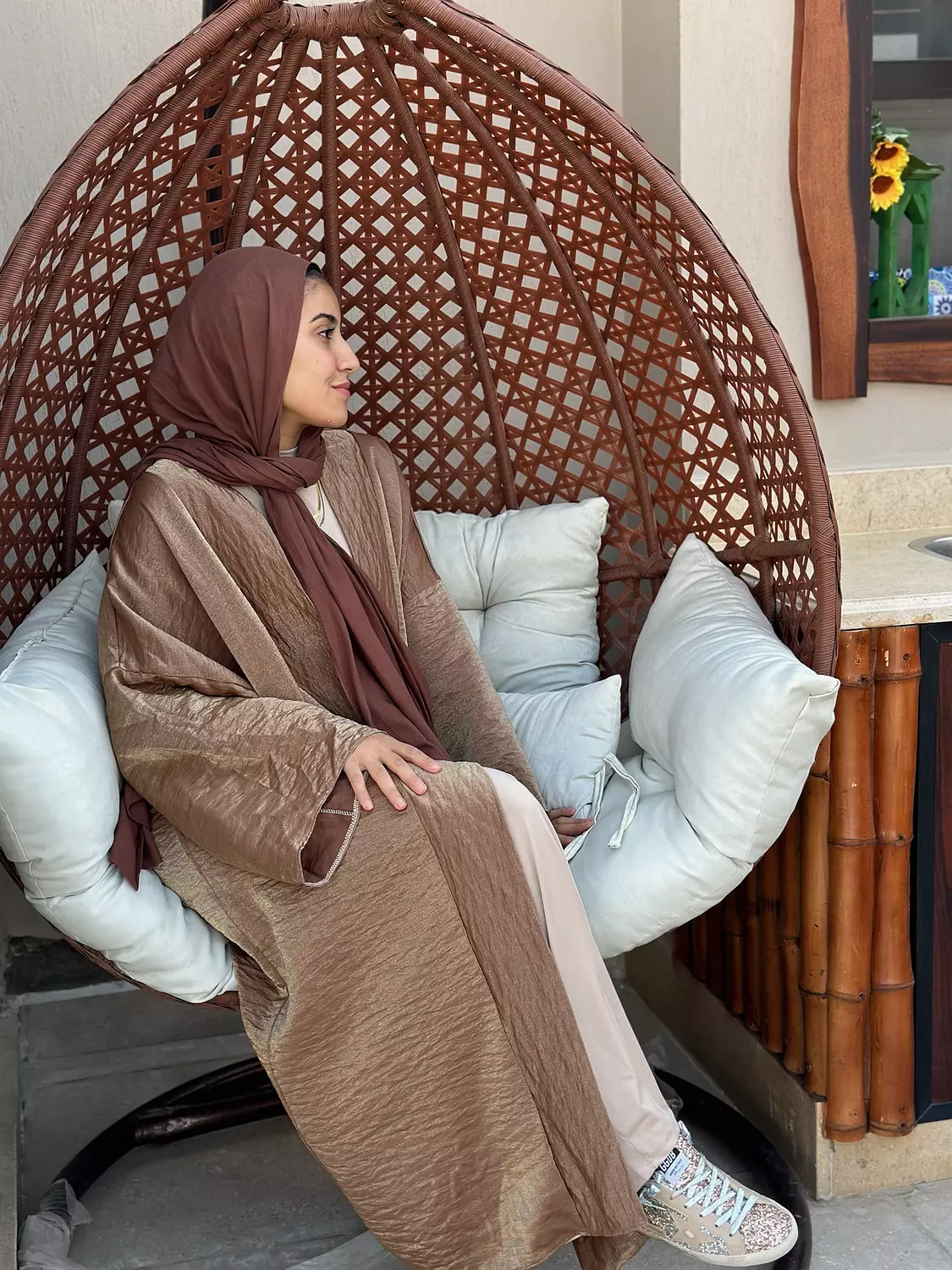 Shimmery Cardigan - Brown 1