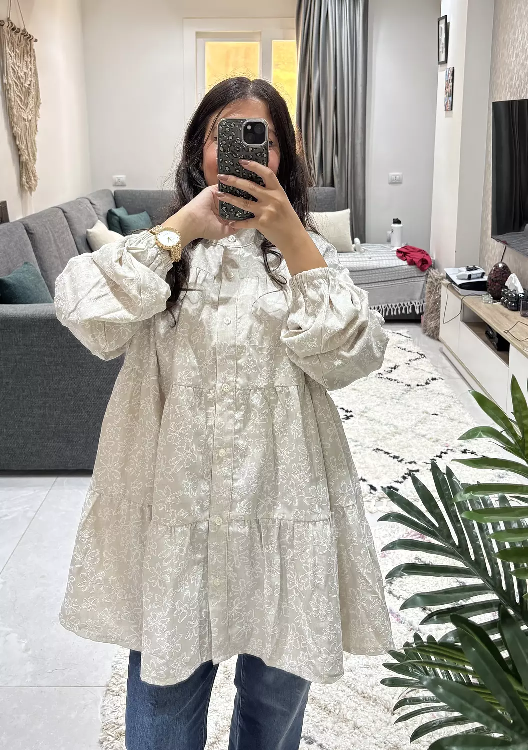 Ruffled Floral Blouse 🤍 9