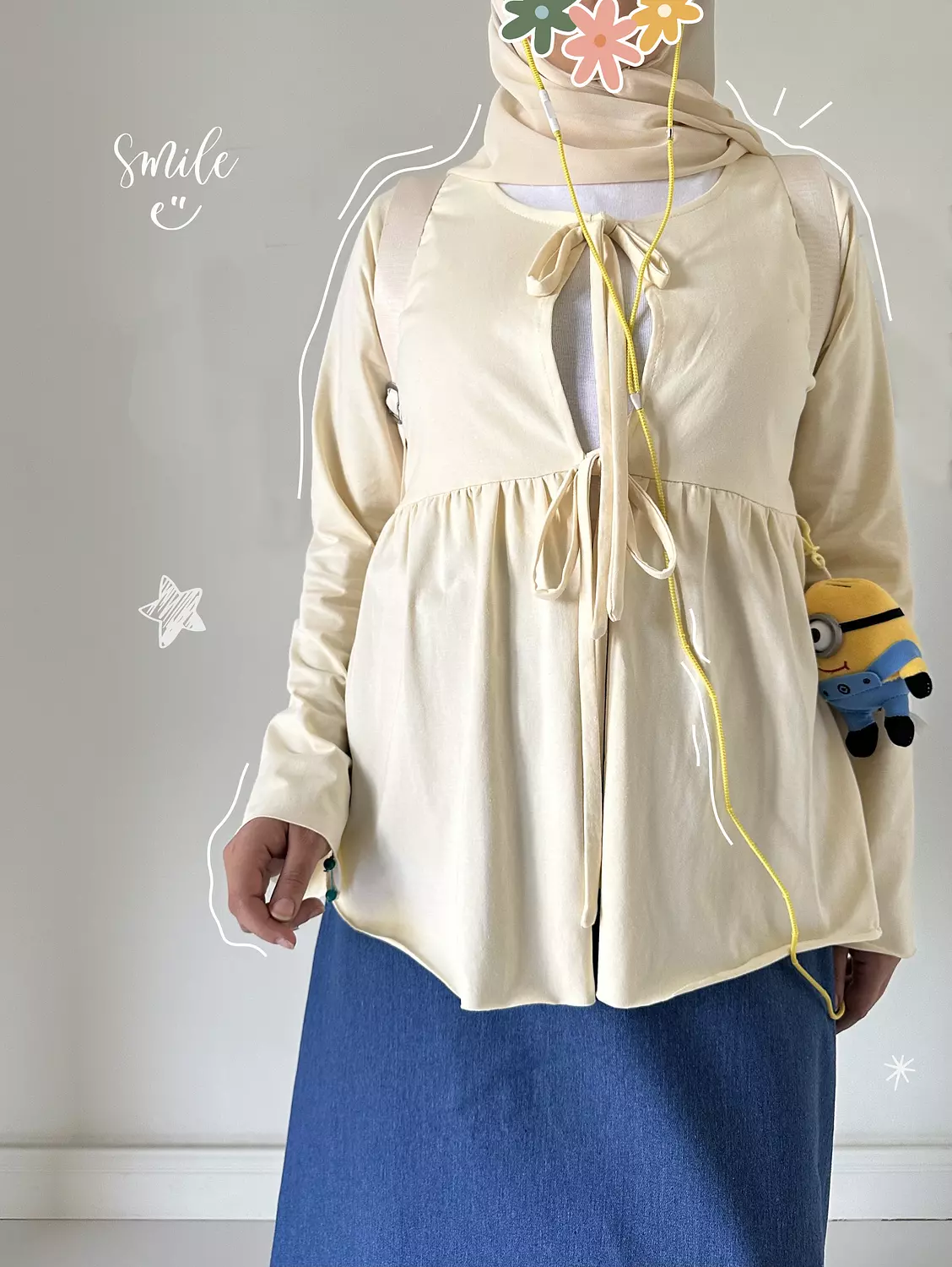 Cotton bolero with two tie straps(T)  image