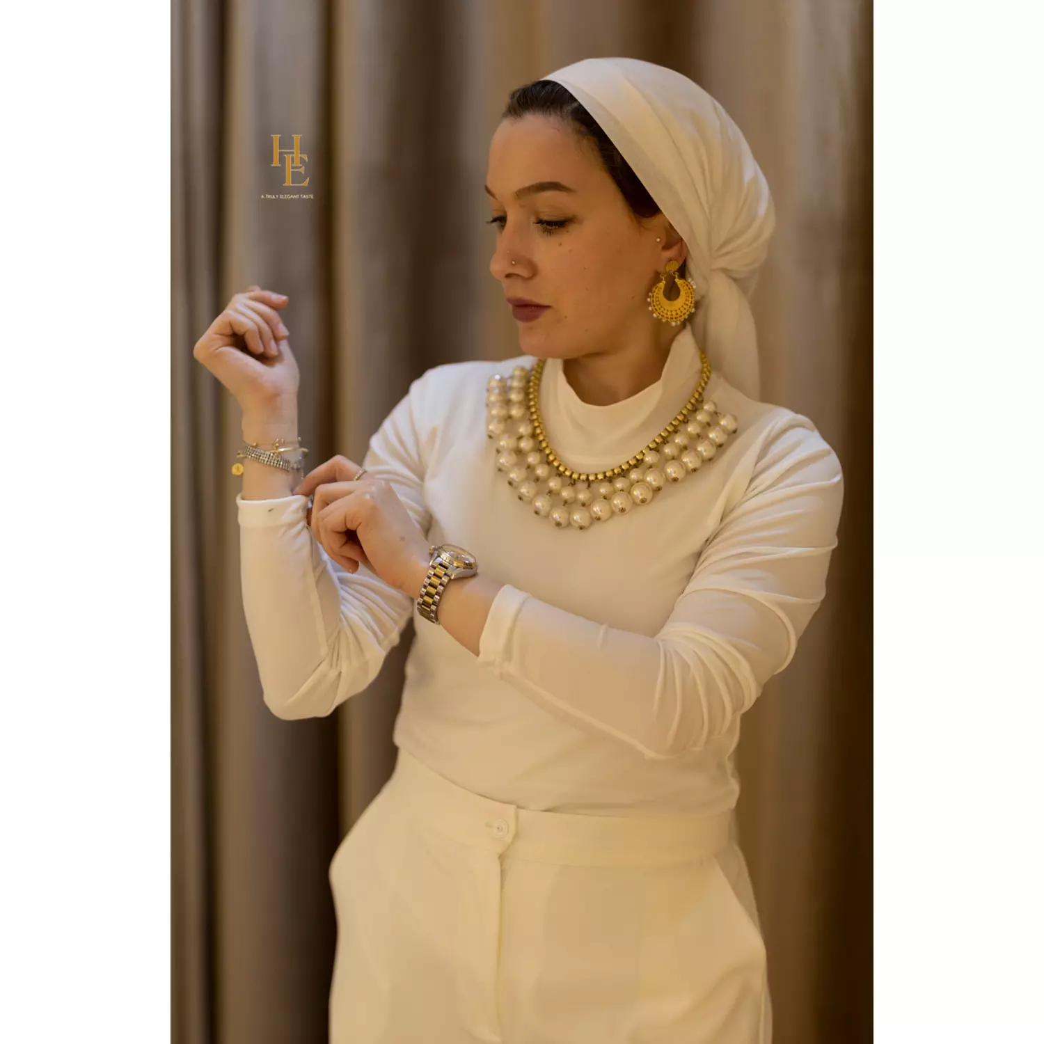 Basic Lycra Sleeve Half neck Undershirt   hover image