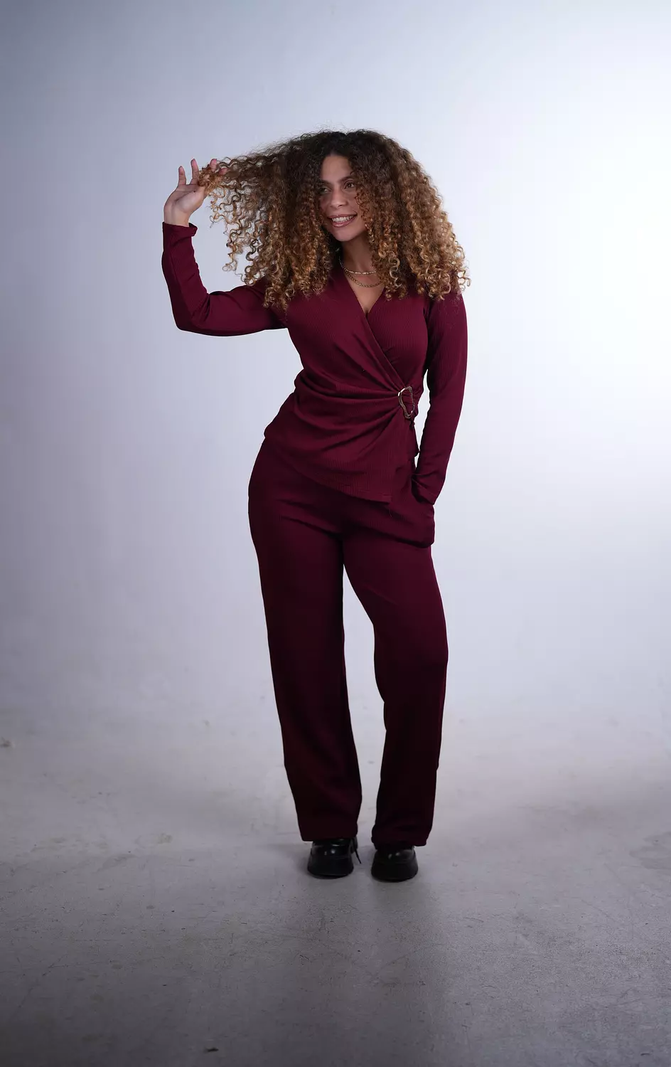 The Weekend Wrap Set - Burgundy  image