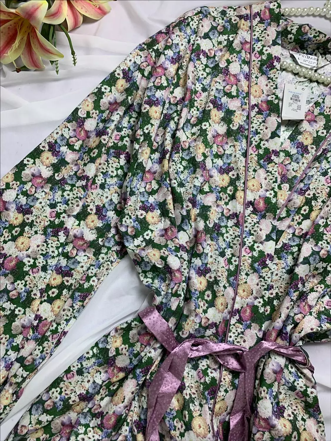 Maxi satin floral kimono robe from Primark 2