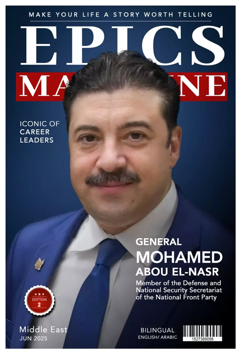 <p>🎖️🌐 General. Mohamed Abou El-Nasr, (Story) : Member of the Defense and National Security Secretariat of the National Front Party.</p>