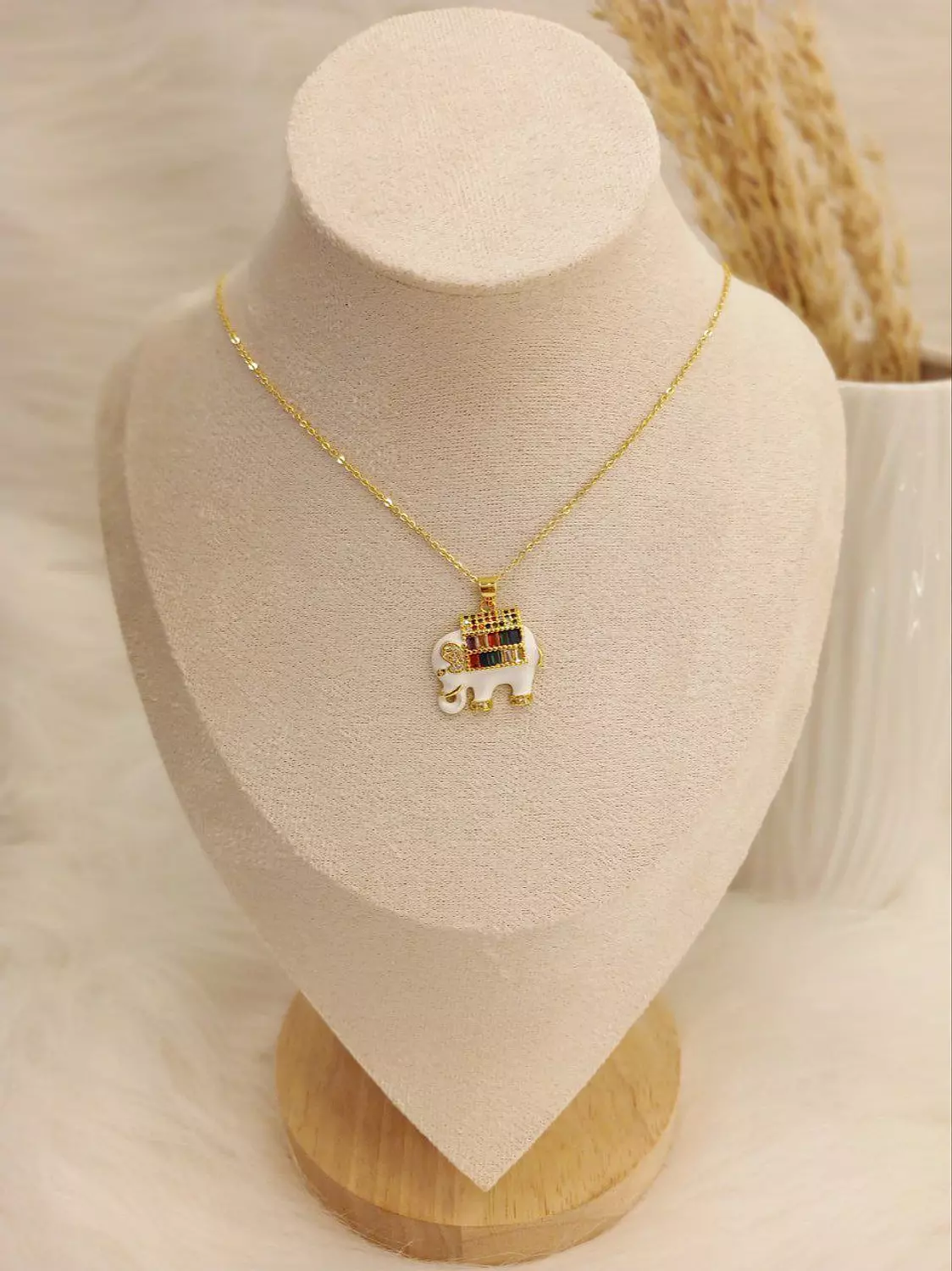 Elephant Necklace - Gold Plated image