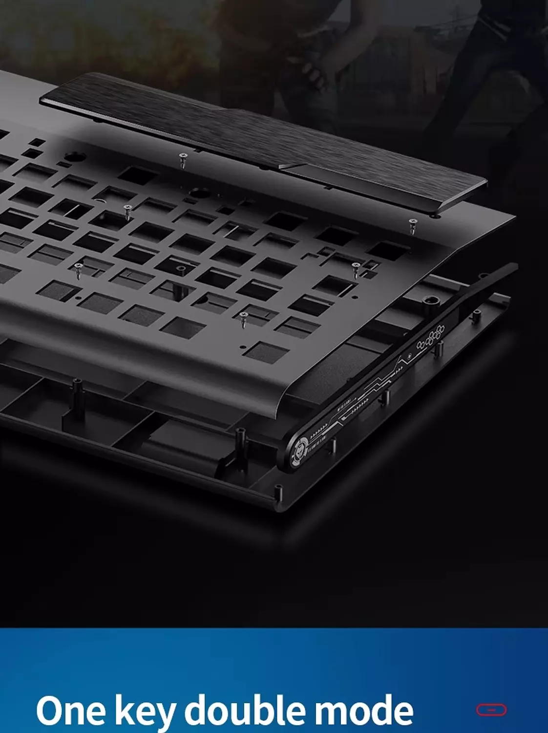 WOLF TOTEM LANGTU K1000 Gaming Keyboard – RGB, Mechanical, Metal Black 5