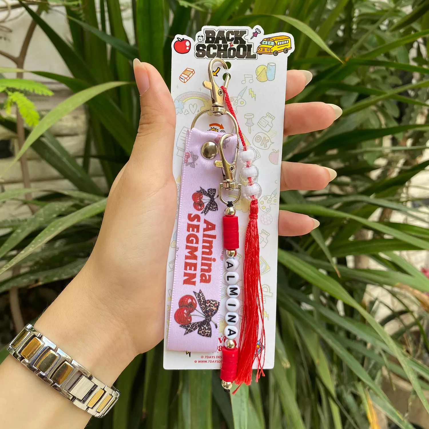 Cherry  Satin Keychain   image
