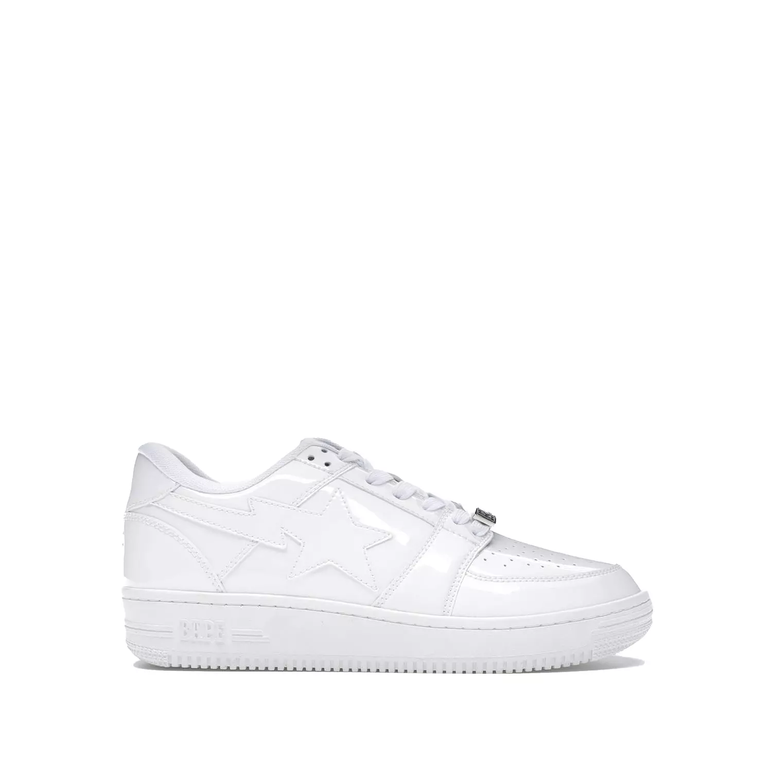 A Bathing Ape BAPE STA Low in white patent leather image