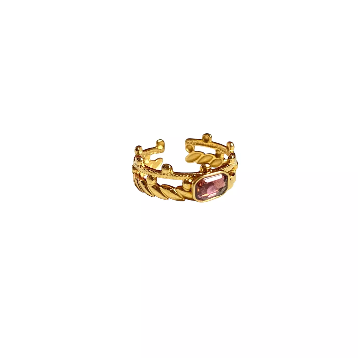 Purple Gemstone Crown Ring 👑💜 image
