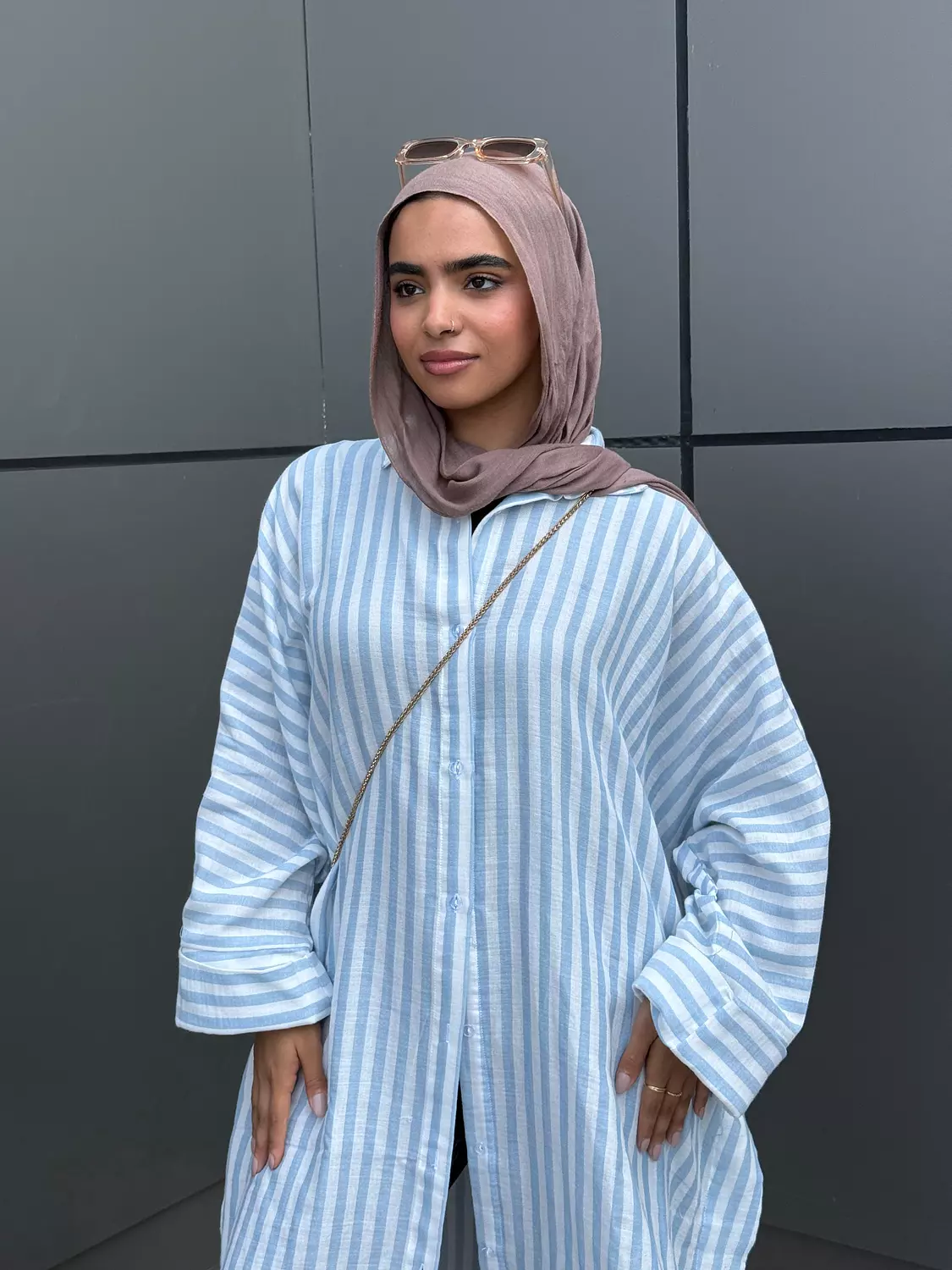 Lina Shirt Dress in Blue image