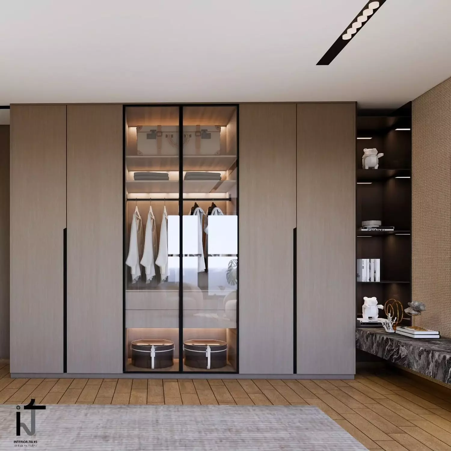 Modern Dressing Wardrobe  – Luxury Design with Smart Organization 240×240×60 cm image