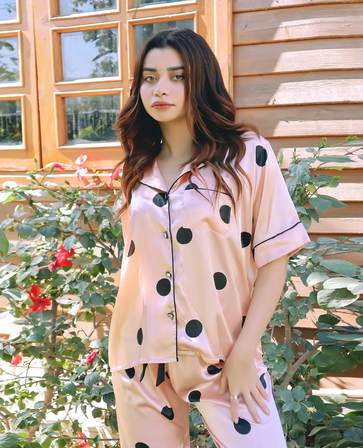 Polka Dot Satin Pajama 12