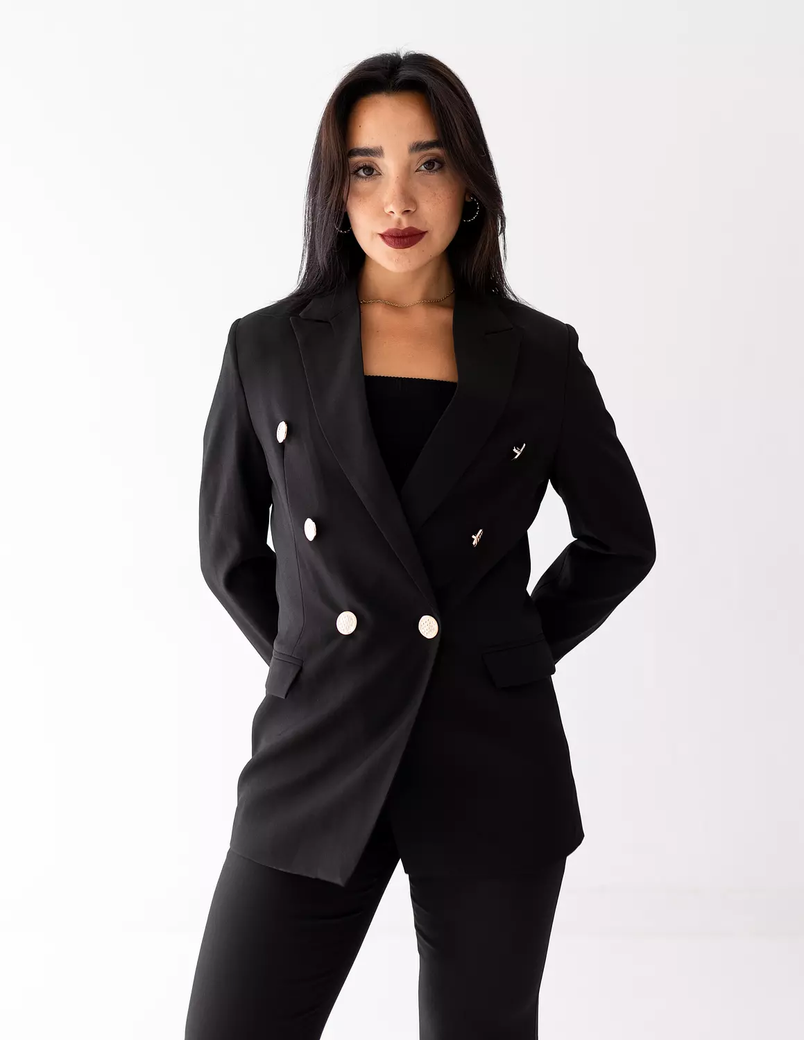Black Icon double breasted blazer  image