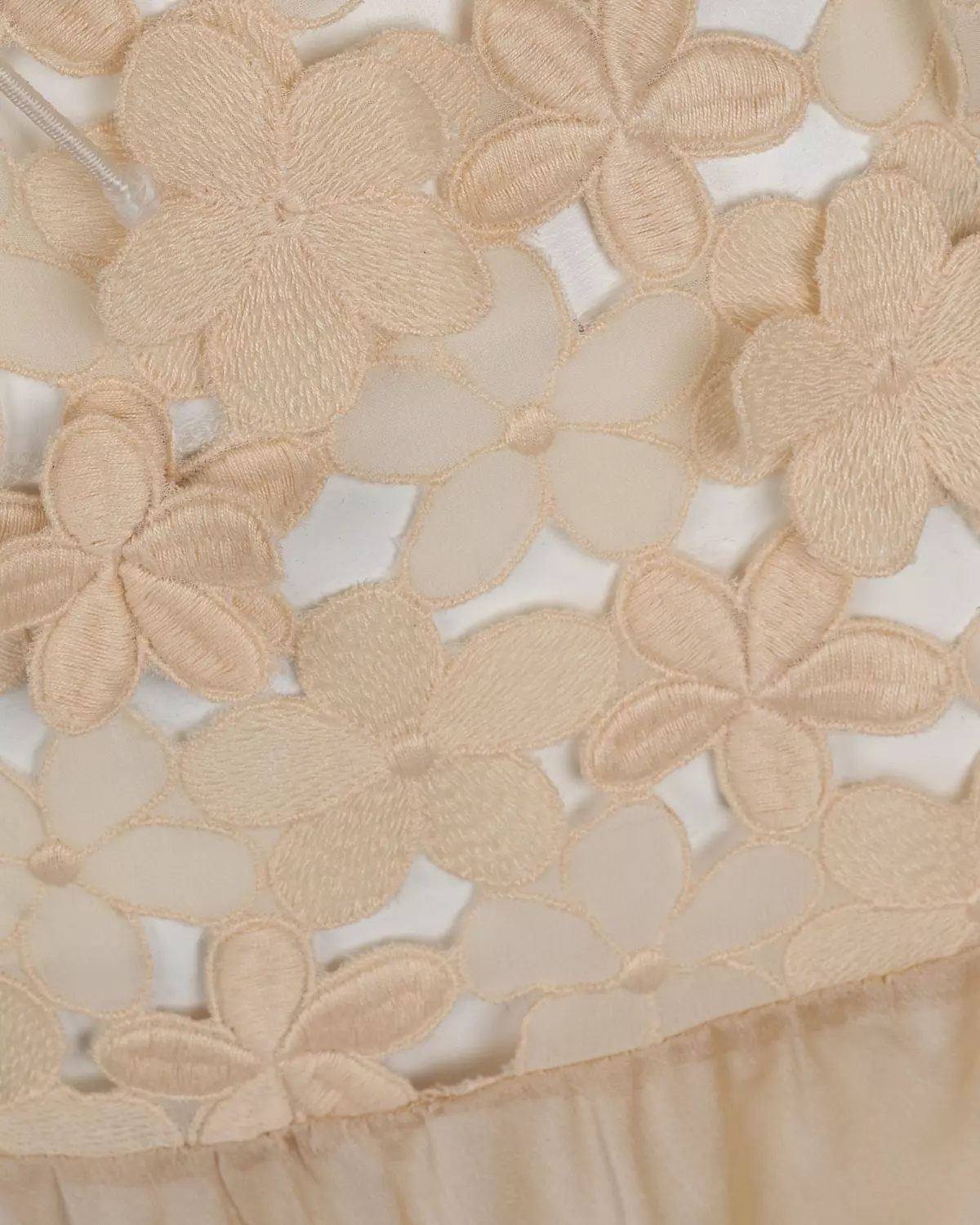 Chic Beige-Gold Guipure Lace Dress 4