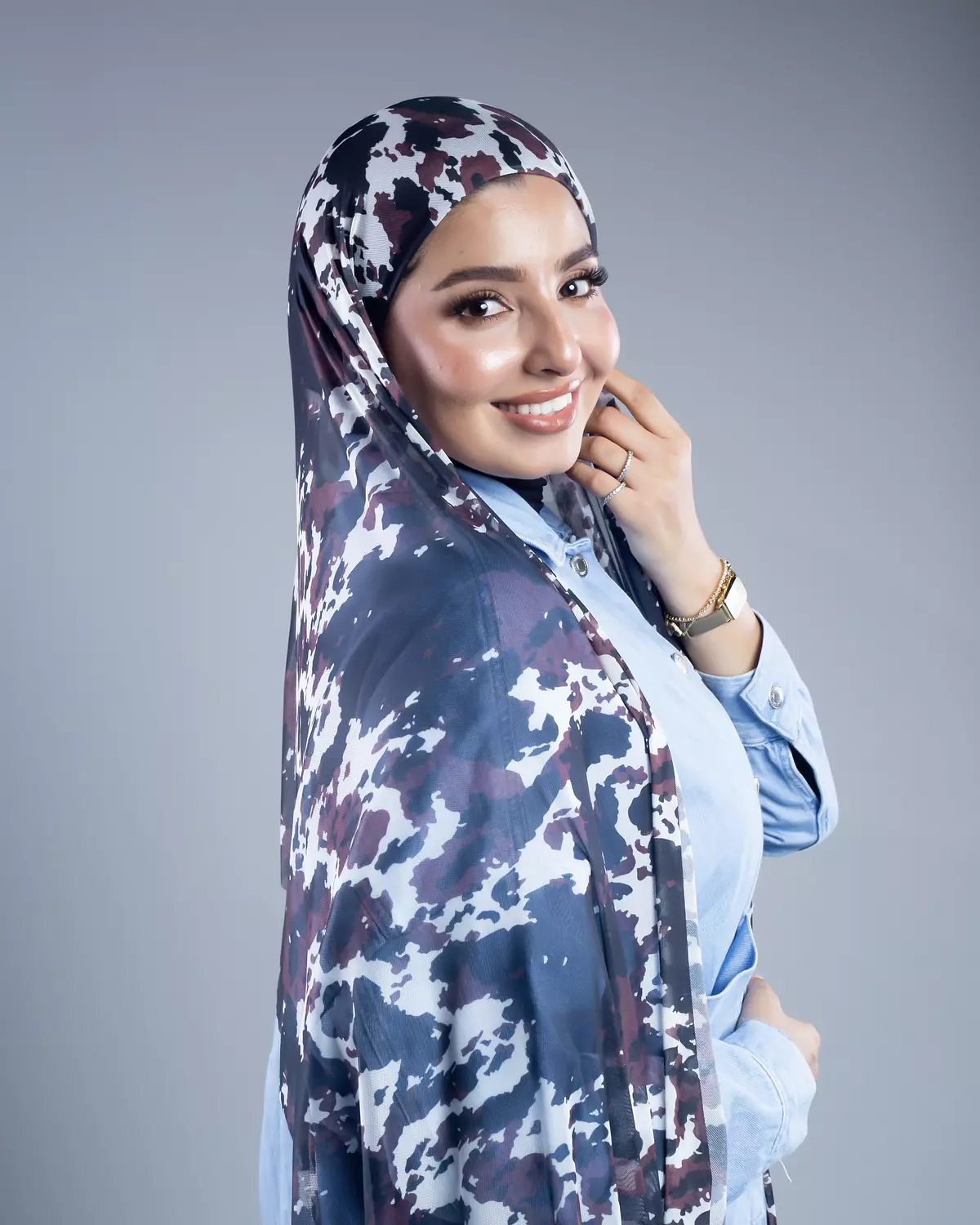 Printed Tulle scarf  hover image