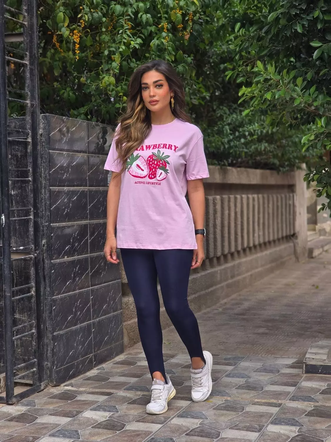 Navy blue plain ankle legging  hover image