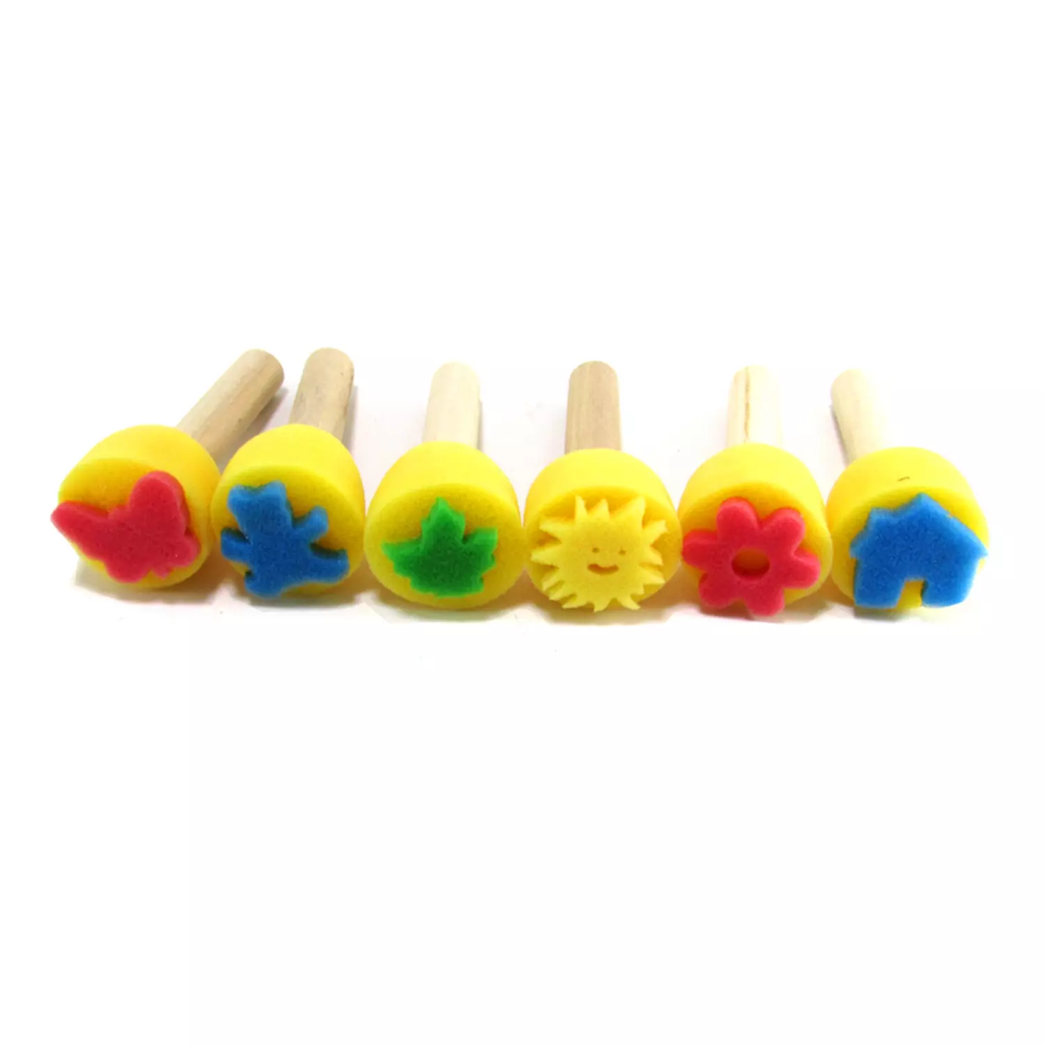 Set of 6 decorative sponge brushes