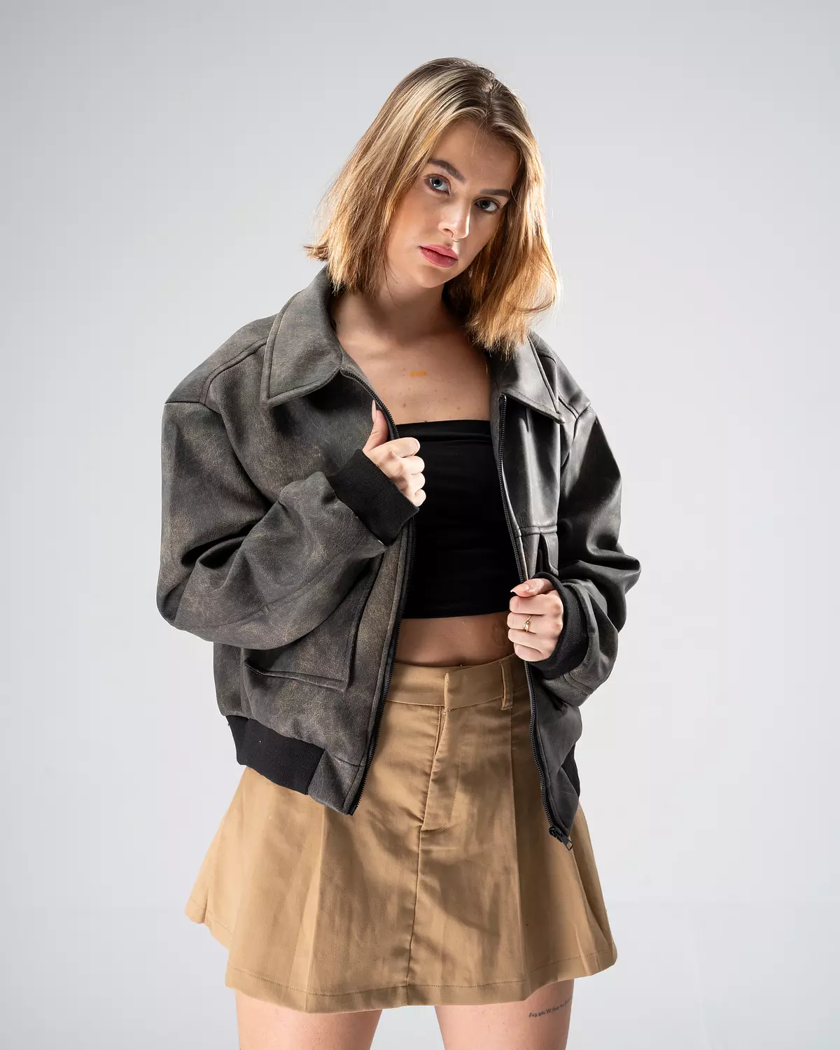 Rustic Charm Leather Jacket image