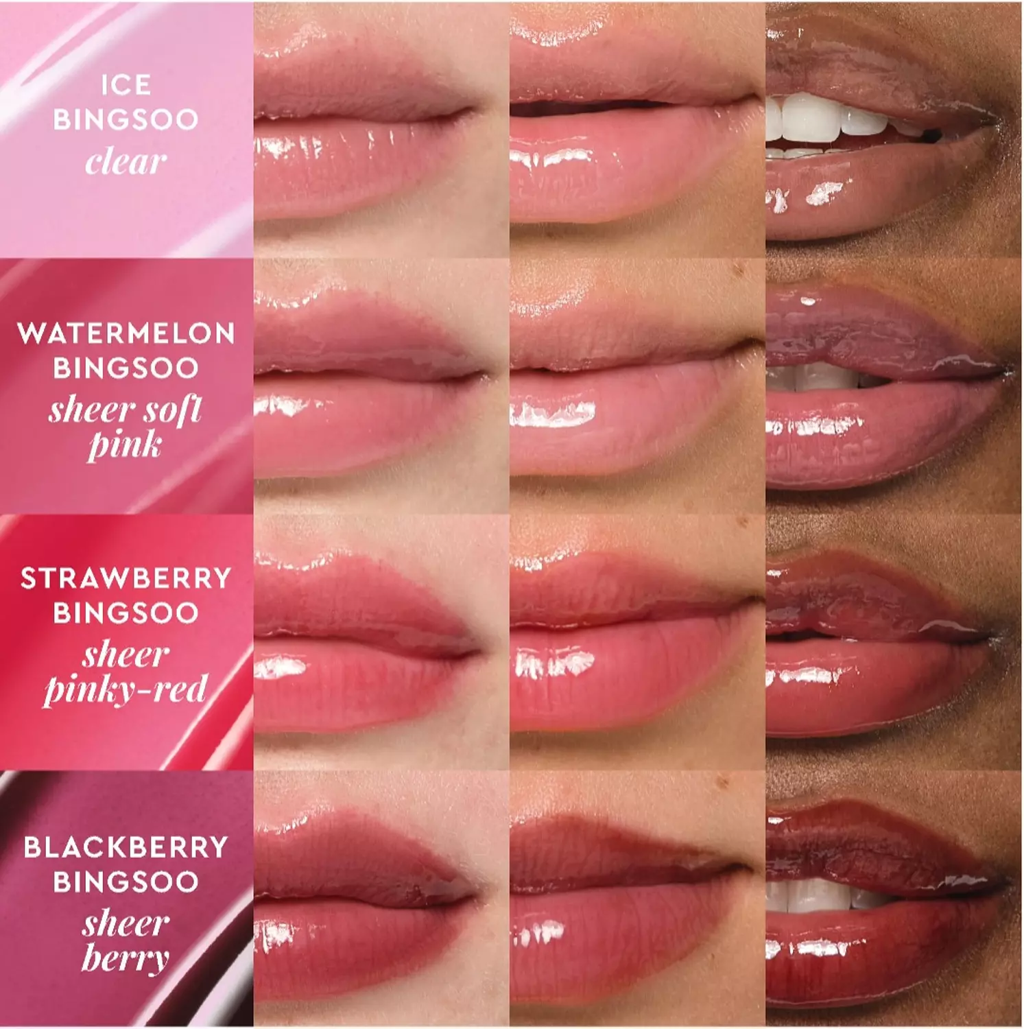 Glow Recipe Mini Glass Balm Lip Collection Gift Set 4