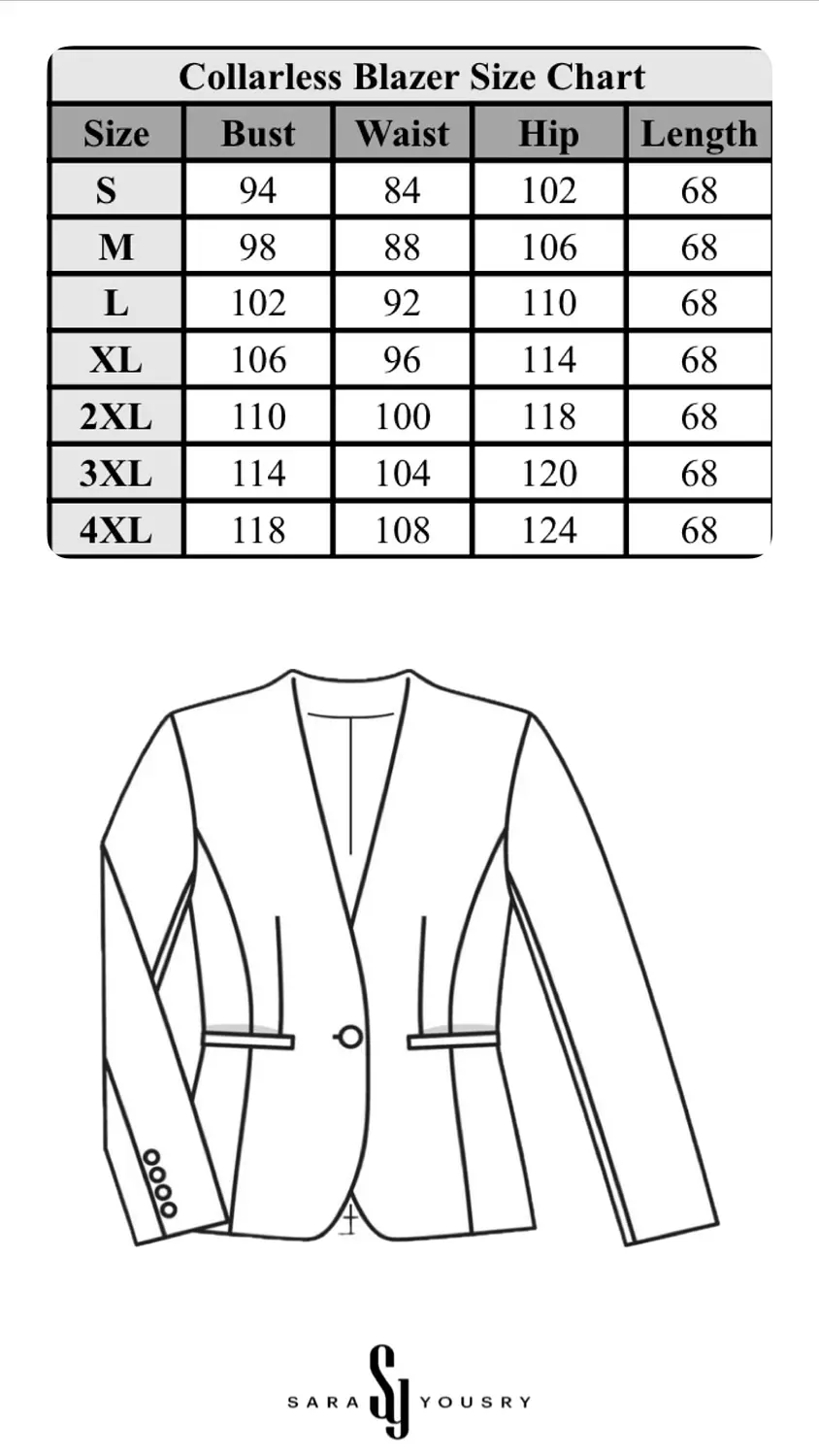 Navy Shadow collarless blazer 1