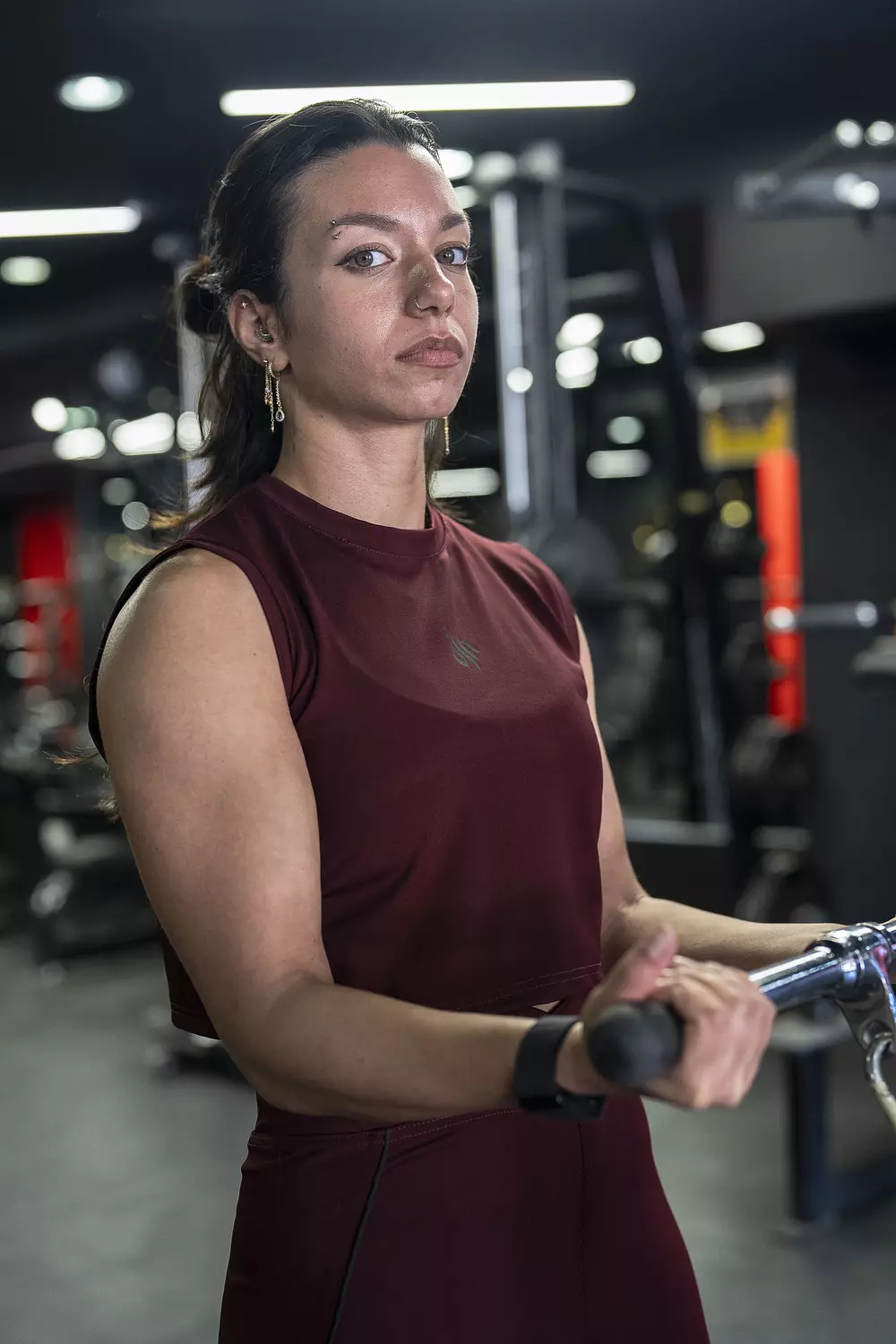 HURRA'S BURGANDY SPORTY TOP 5