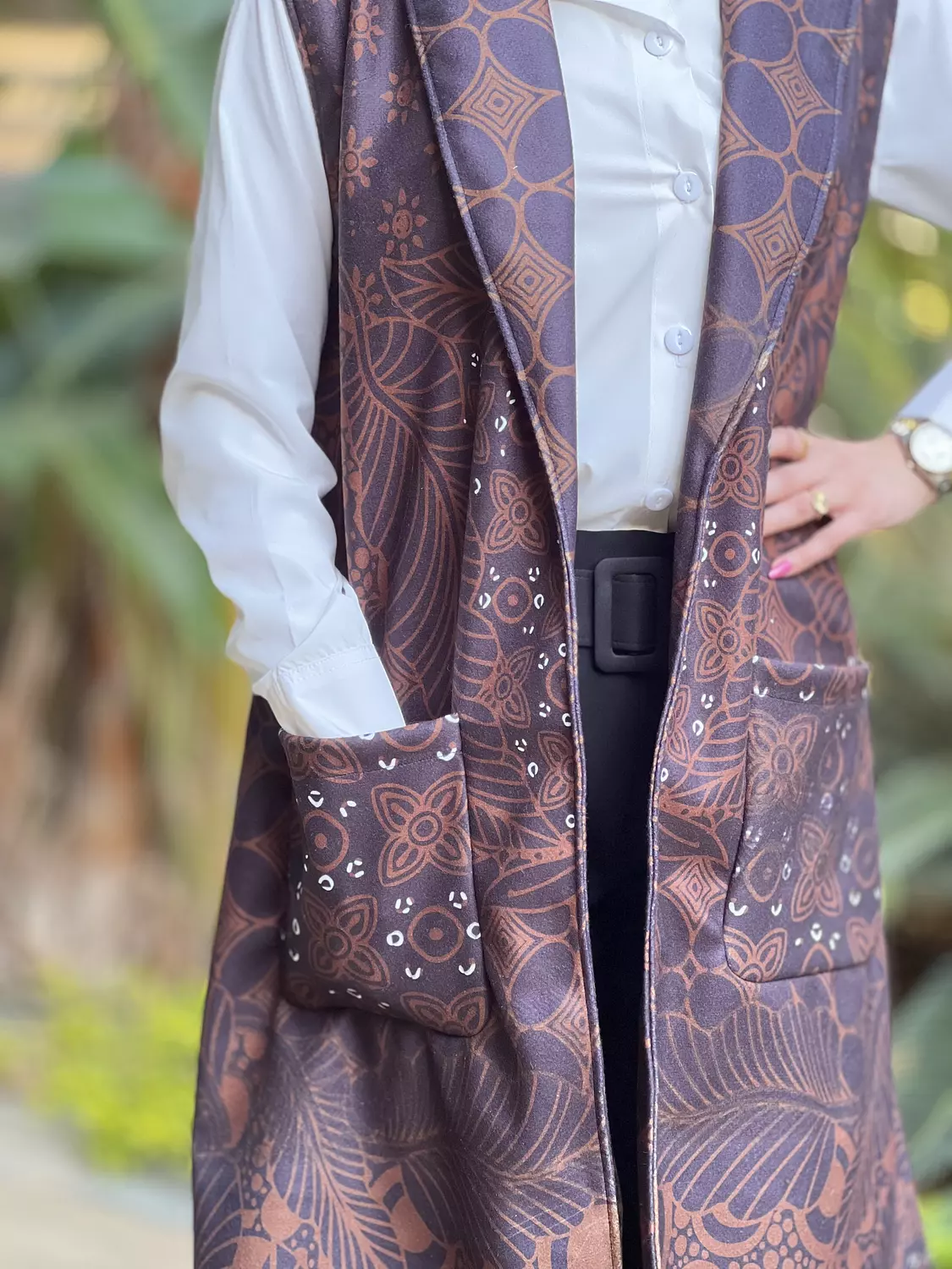 Brown ornamental vest image