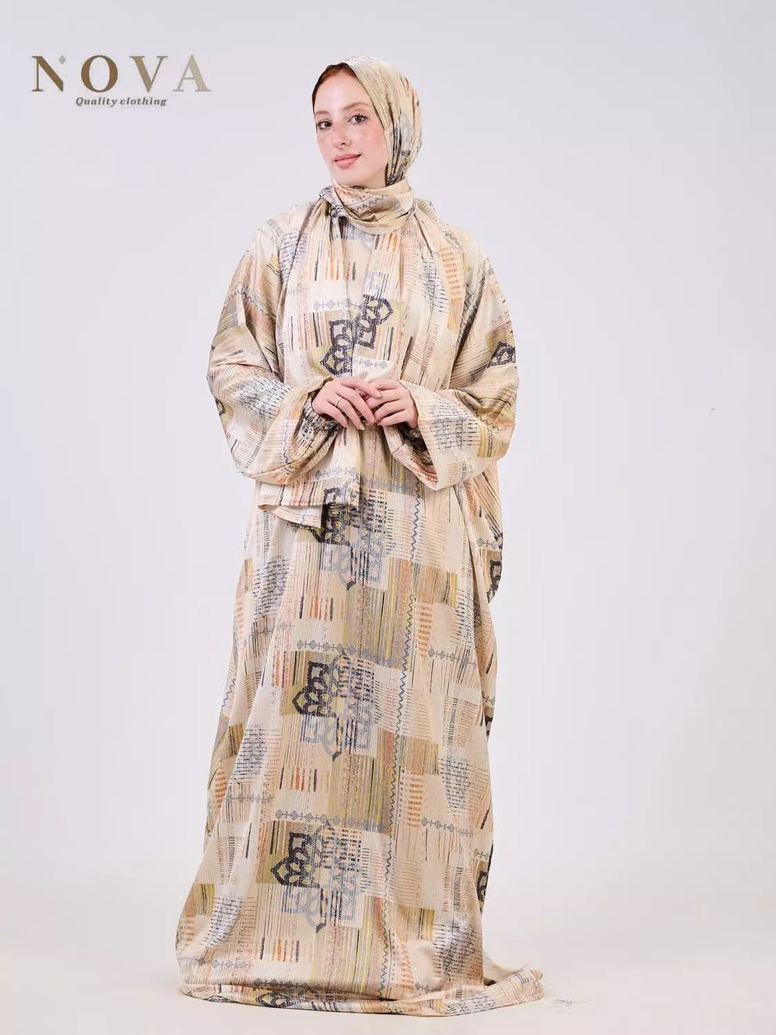 Patchwork-style satin image