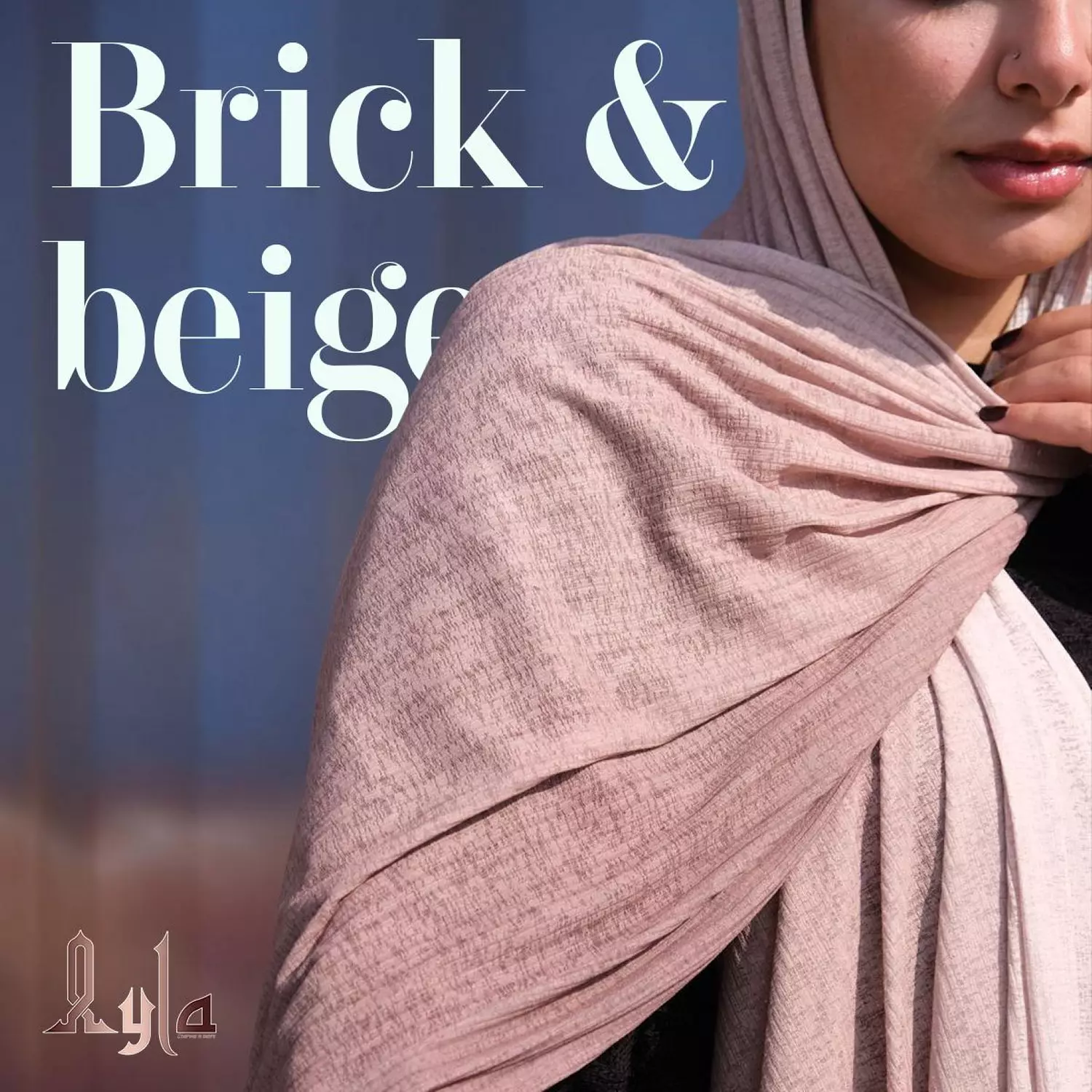 BRICK & BEIGE ROSE SCARF hover image