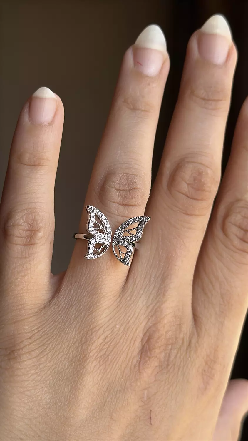 Silver Butterfly Ring ( Stock ) image